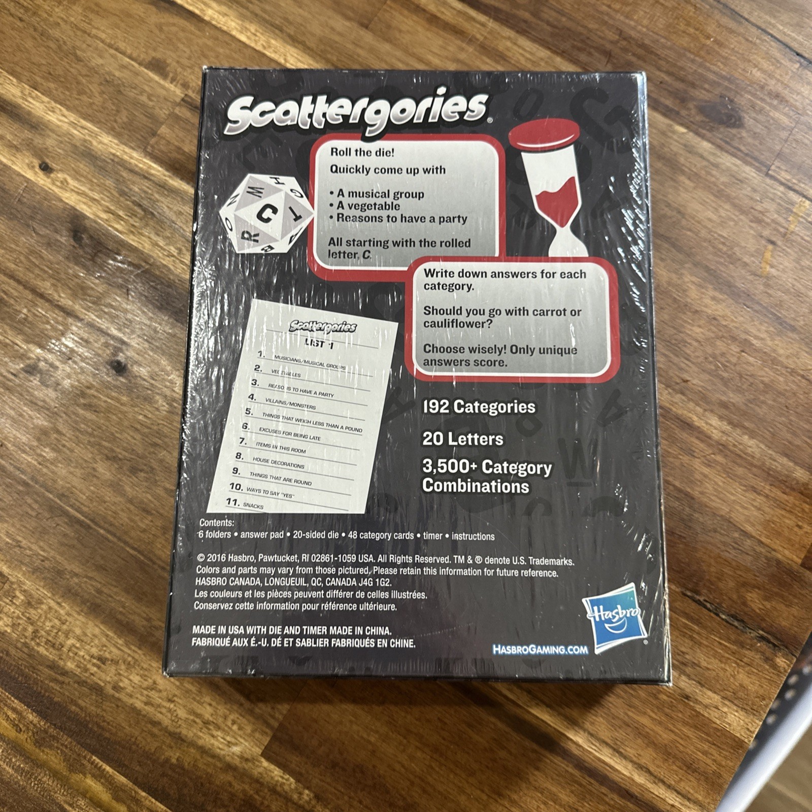 Scattergories Board Game Original Classic Version Family Fun Hasboro New Sealed