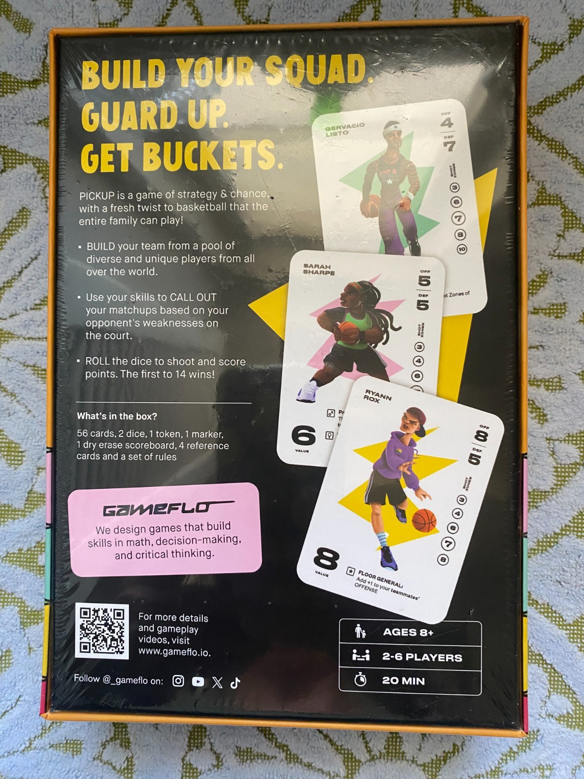 Gameflo Pickup Basketball Card Game Of Strategy Ages 8+ 2 – 6 Players NIP Sealed