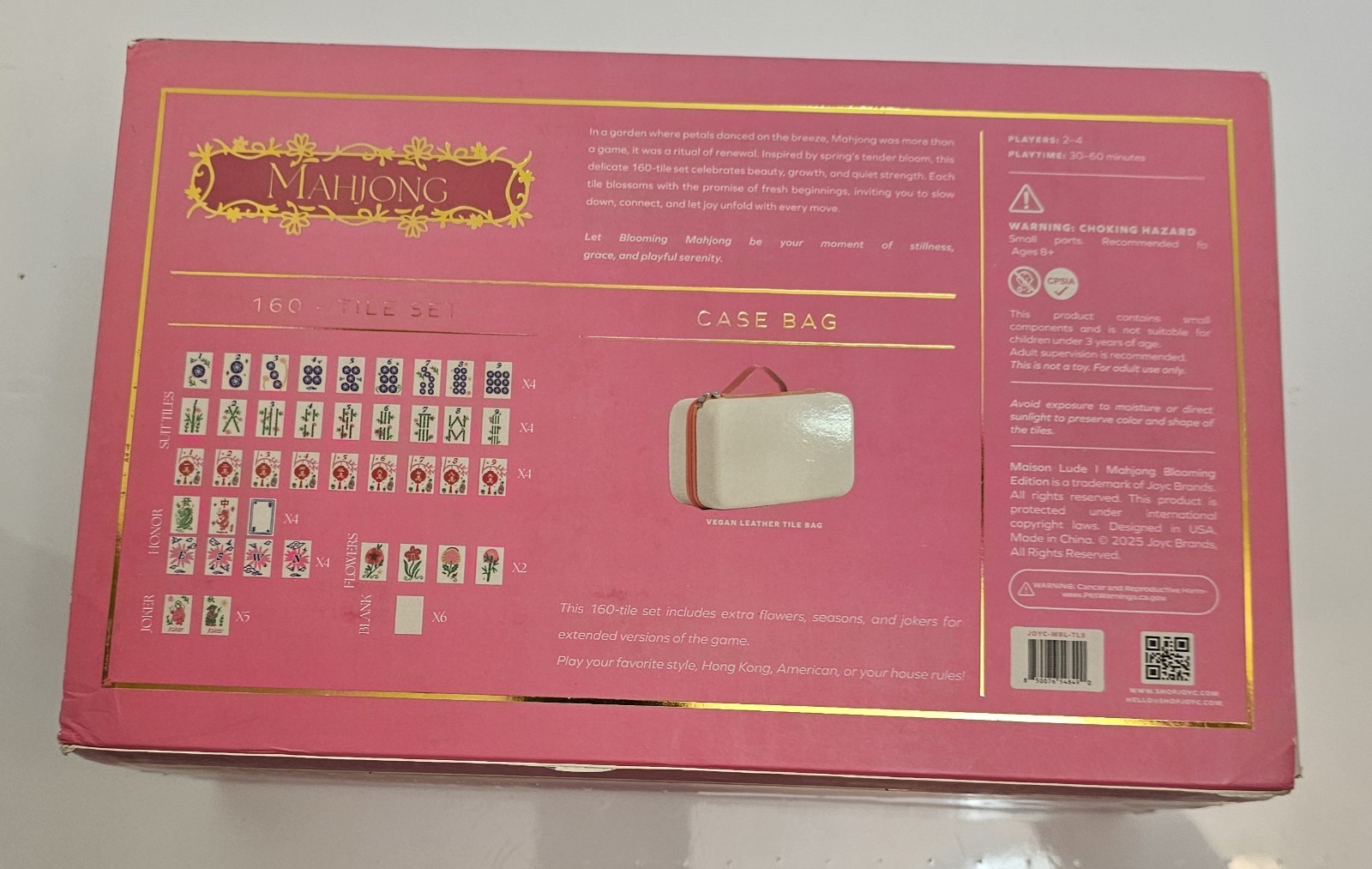 Maison Lude Mahjong Tiles – BLOOMING EDITION 160 Tiles With Carrying Case SEALED