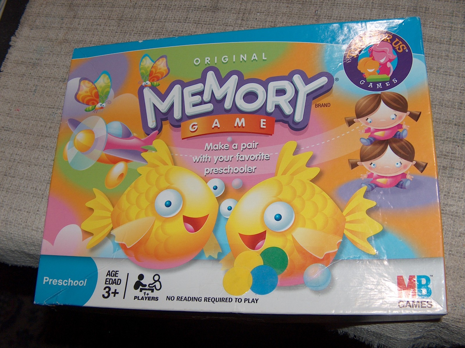 TAPE ON BOX – READ FULL DESC – Original Memory Game Hasbro 2007 Preschool