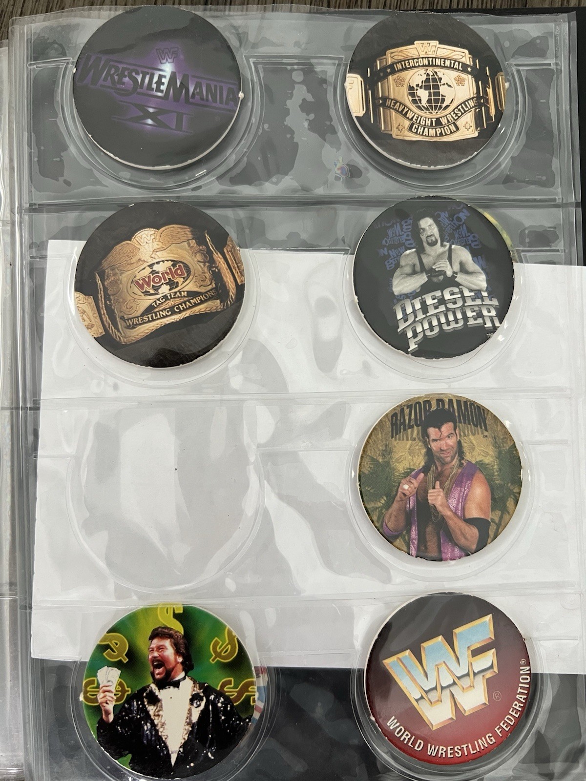 WWF Wrestling 53 Different MATCAPS & SLAMMERS POGS 1995 Titan Sports WWE in Book