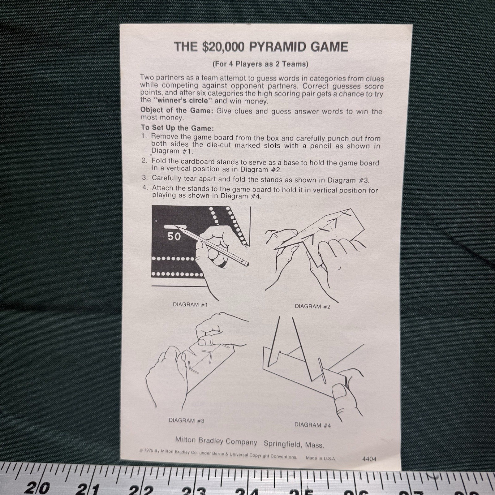 Vintage 1974 The $20,000 Pyramid Board Game Milton Bradley 3rd Edition Complete