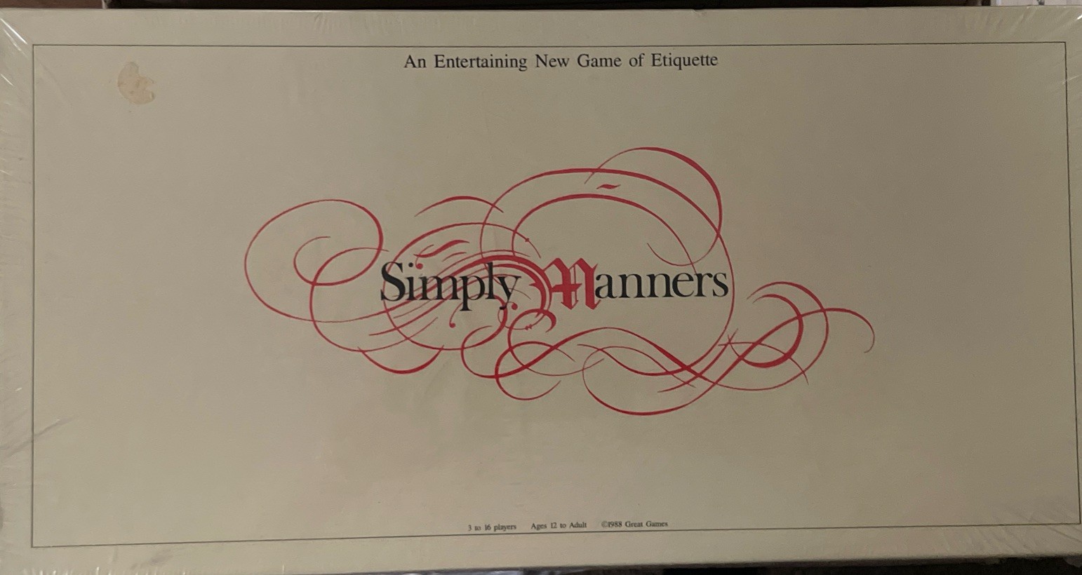 1988 Simply Manners Board Game of Etiquette by Great Games SEALED