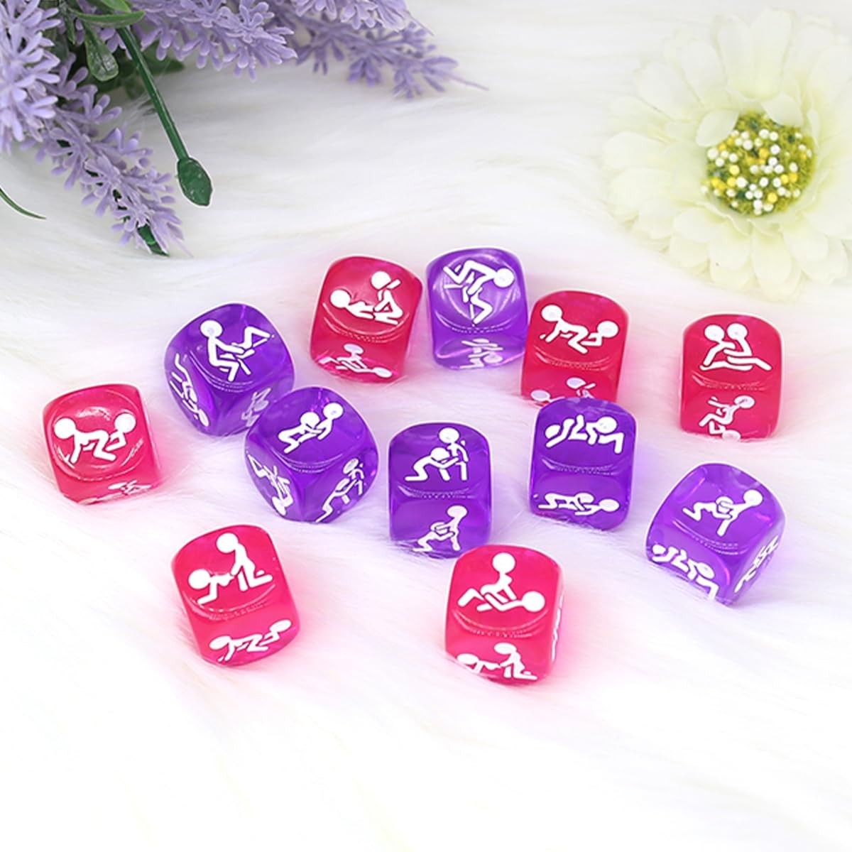 2 Pcs Naughty Date Night Dices for Couples, Sex Game Positon Dice Set Adult w…