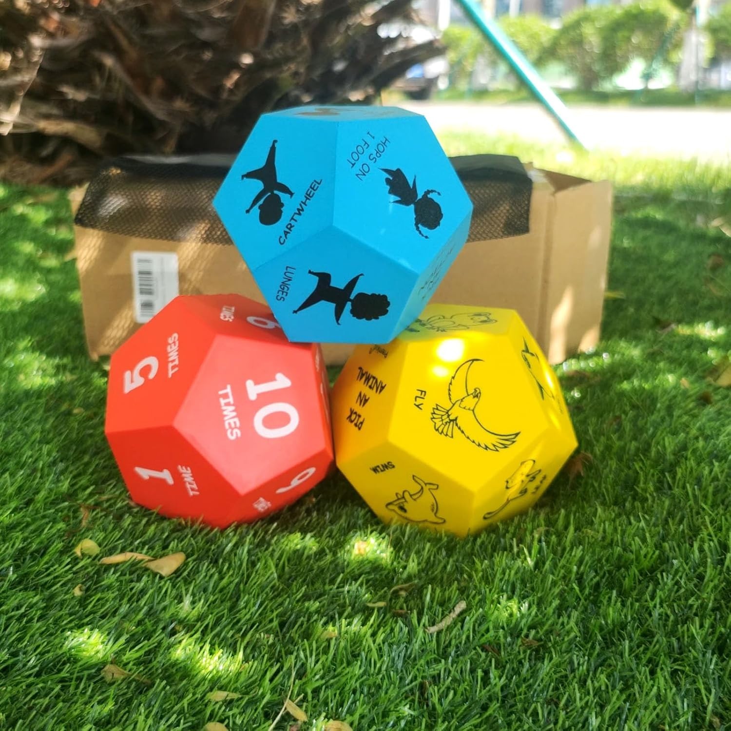 Premkid Kids Exercise Foam Dice Set for Indoor Outdoor Fun Learning Games