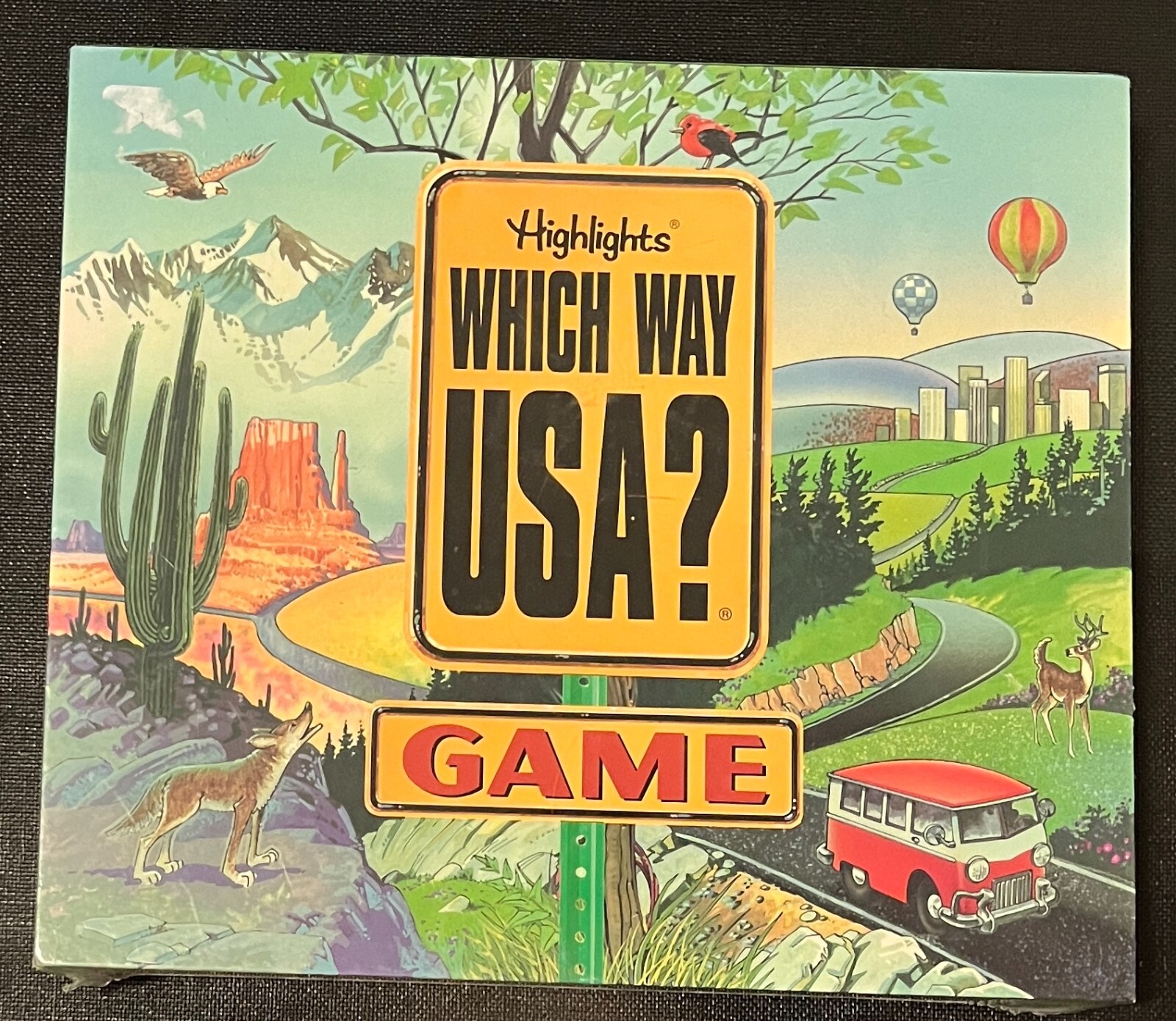 Highlights Which Way USA Board Game Geography Trivia Brand New