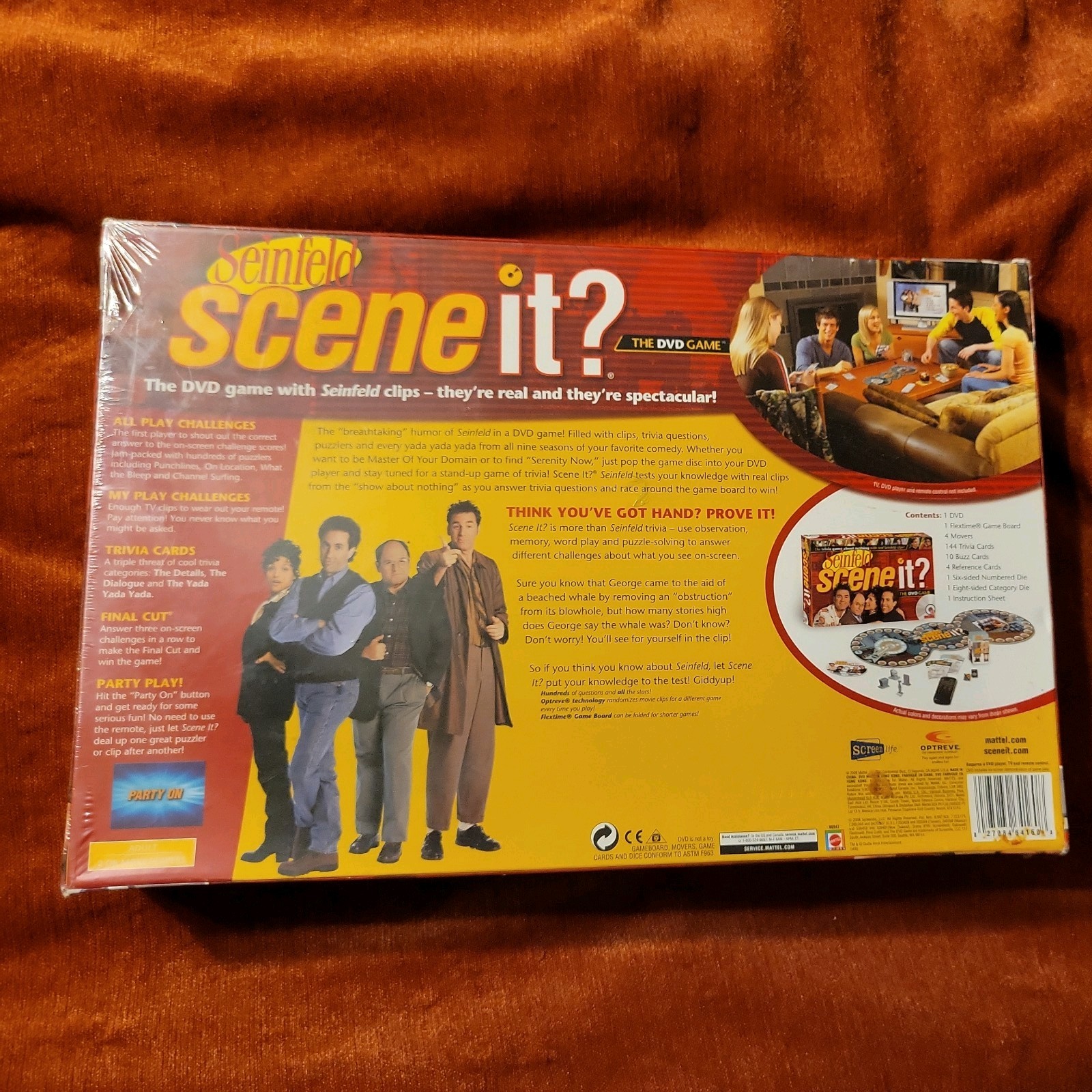 NEW SEALED Seinfeld Scene It The Interactive Trivia DVD Board Game Mattel Family