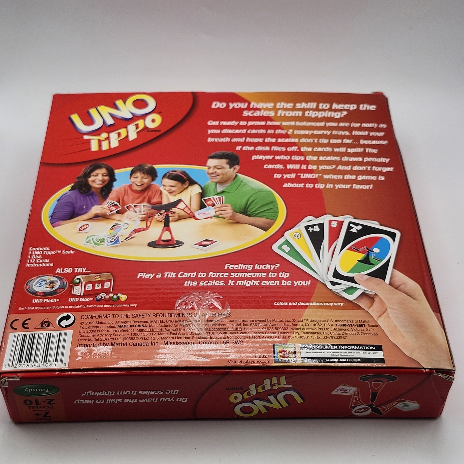 UNO Tippo Game of Skill by Mattel 2009 100% Complete w/ Instructions