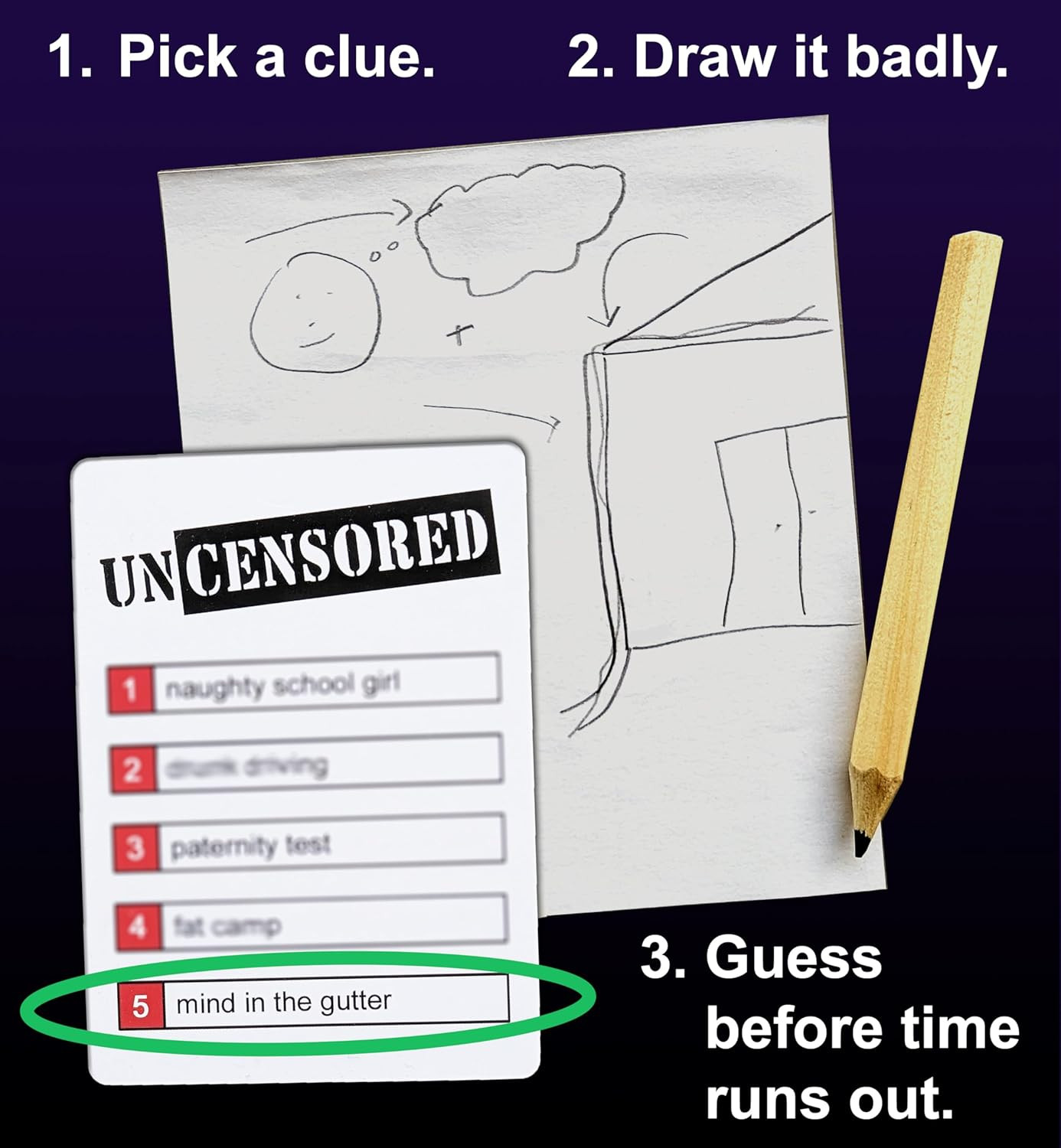 Drawing Without Dignity Party Drawing Game – Hilarious Sketching Game for Grown-