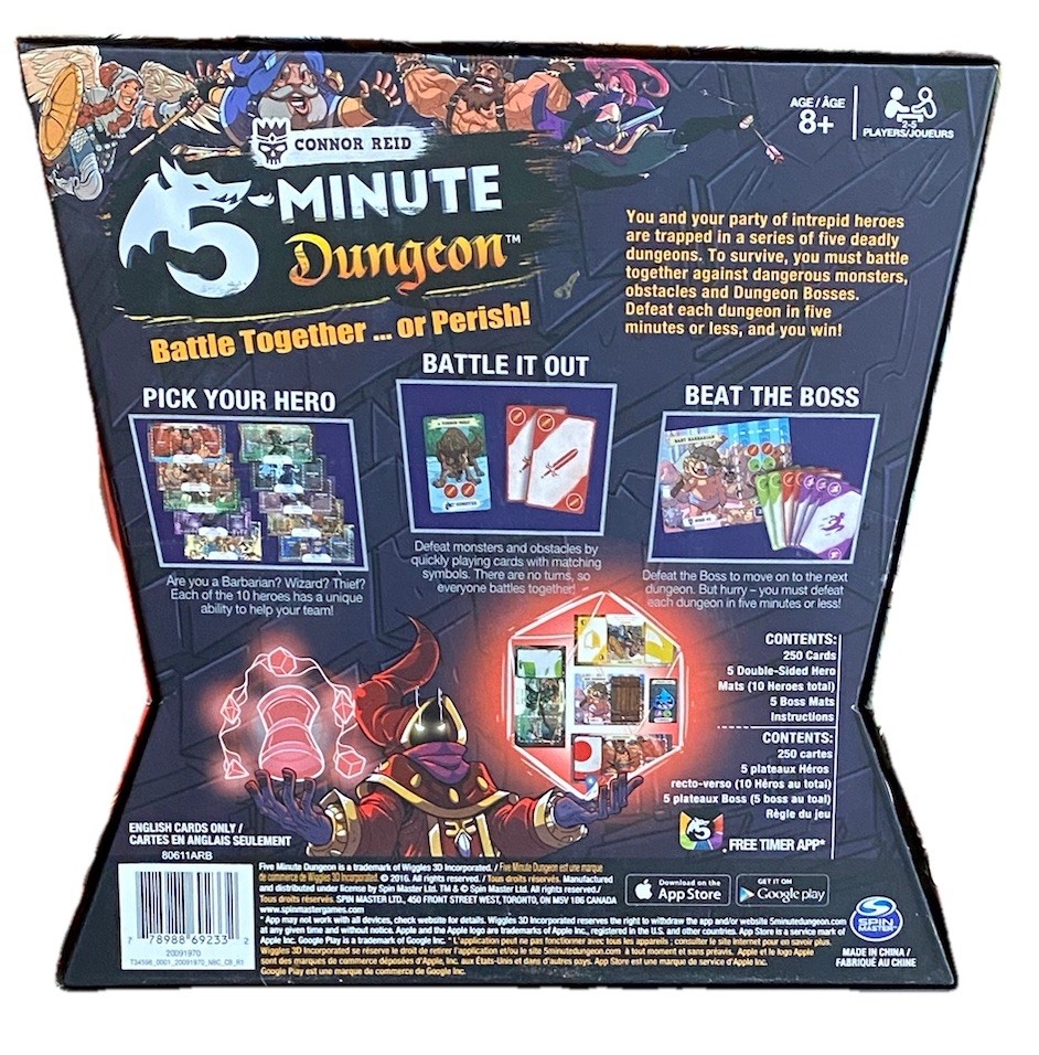 Spin Master Game – 5 Minute Dungeon 2016 Complete & in great condition!