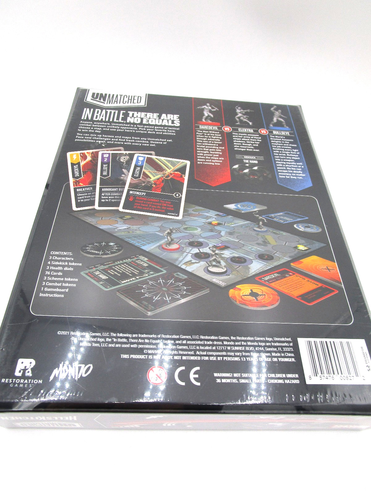 Unmatched: MARVEL HELLS KITCHEN Board Game Sealed Daredevil Elektra Bullseye NIB