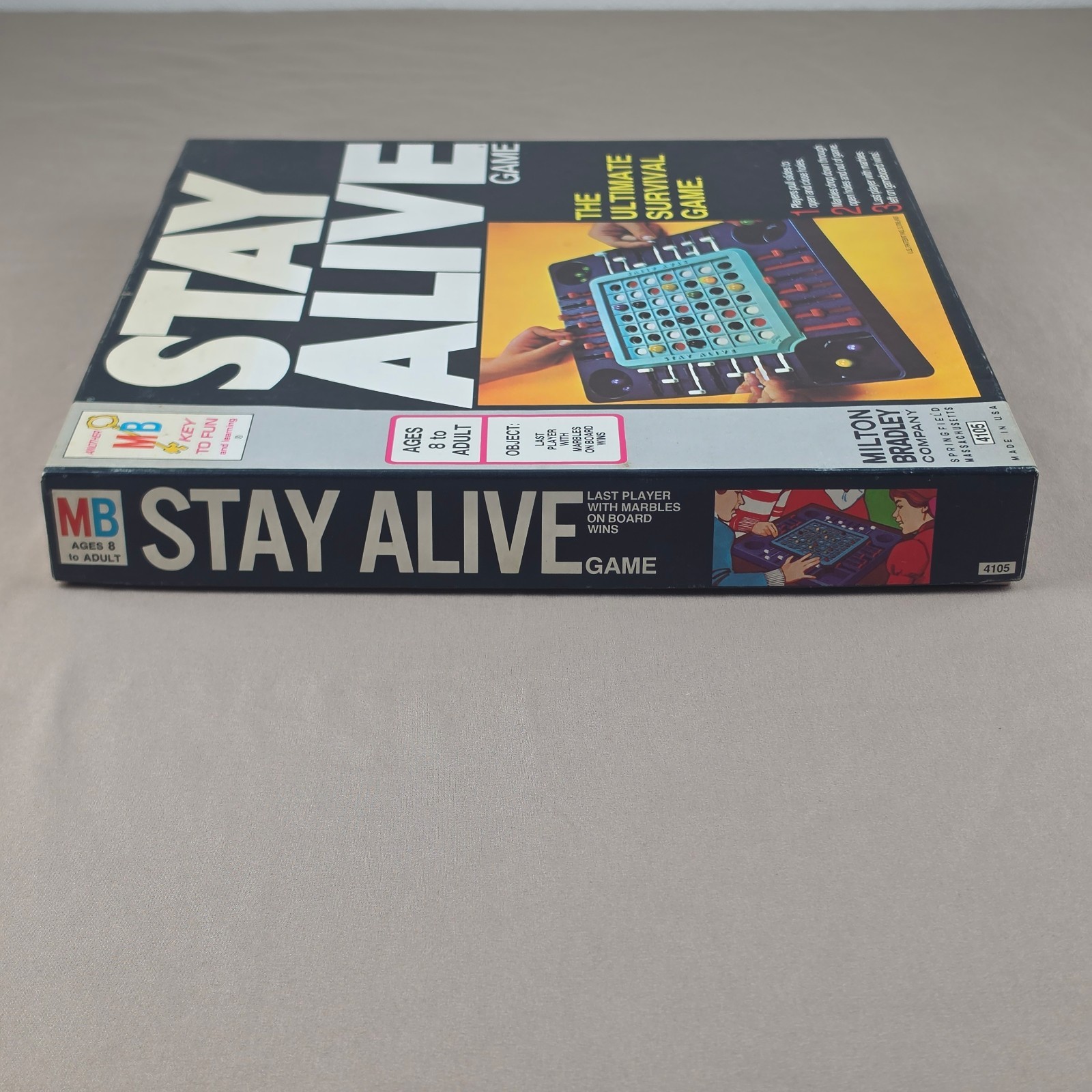 Vintage 1971 Milton Bradley Stay Alive Board Game Complete With All 20 Marbles