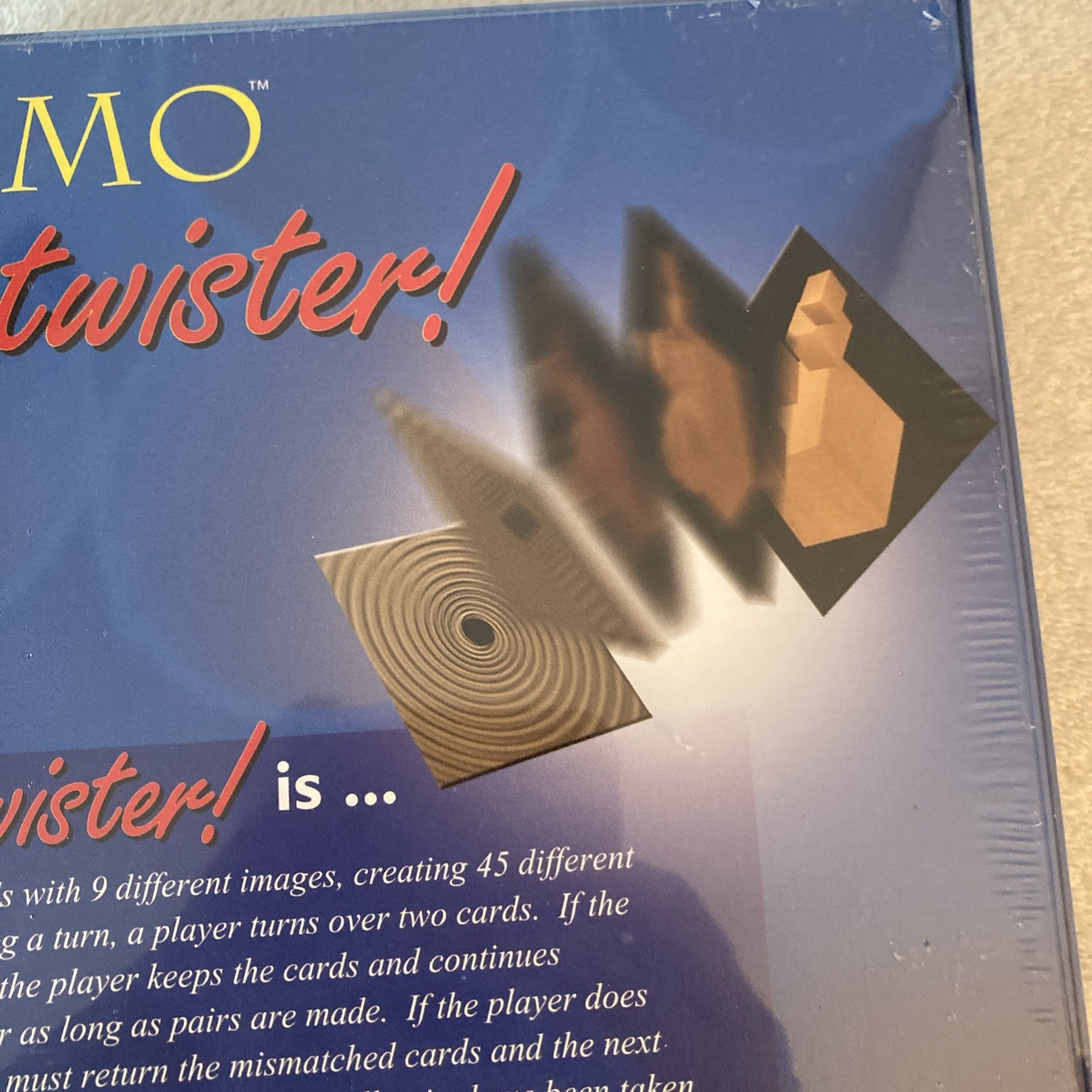 eMEMO Brain Twister Double Sided Photographic Tile Matching Game 2004 New Sealed