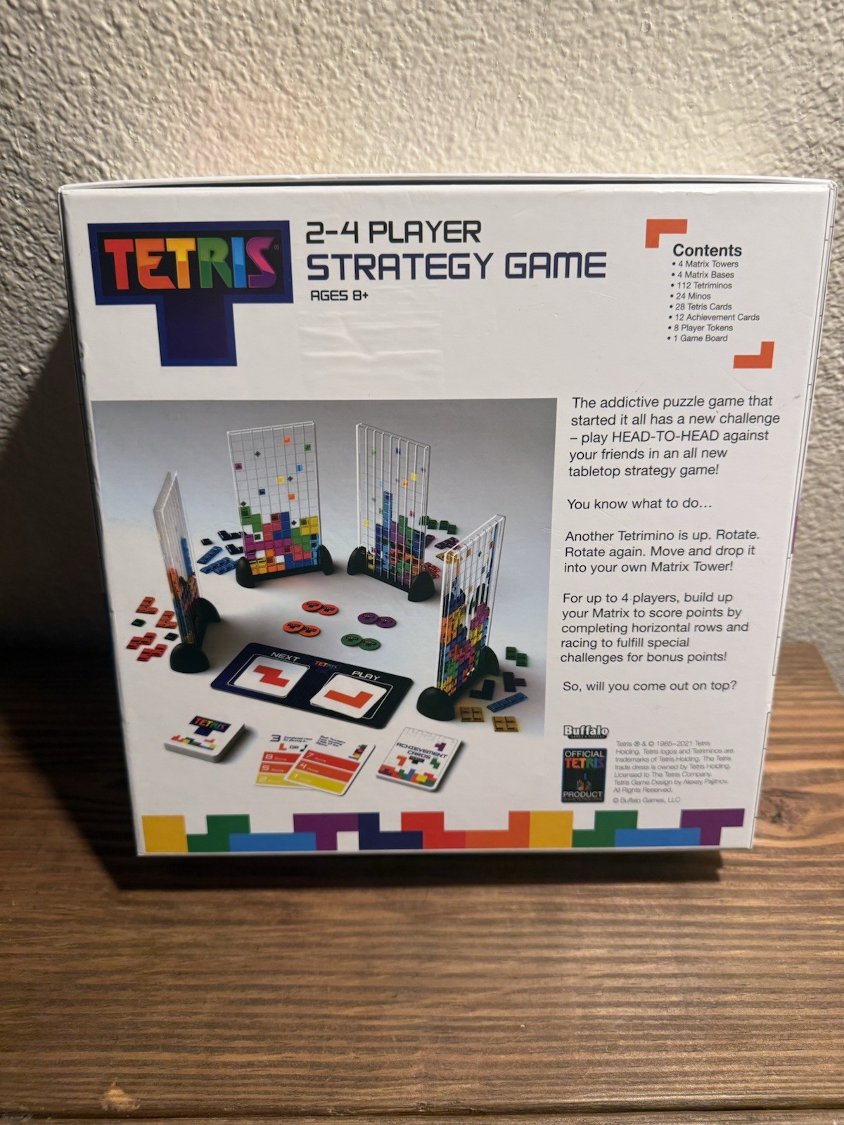 TETRIS Head To Head Strategy Board Game 2 to 4 Players, Fun For Family Complete