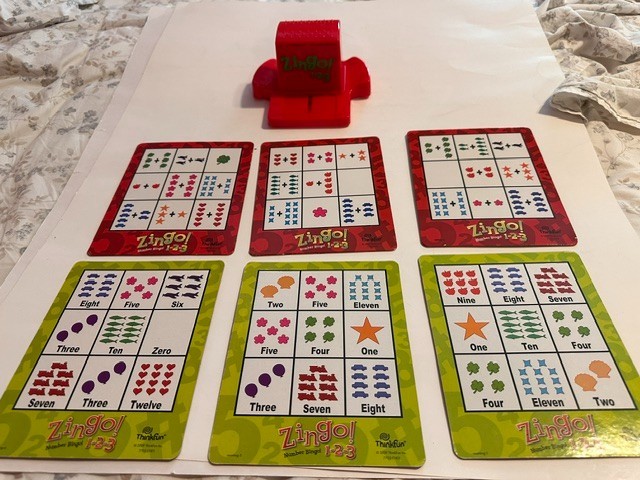 Think Fun Zingo 1-2-3 Number Bingo Game ages 4 and up 2 to 6 players