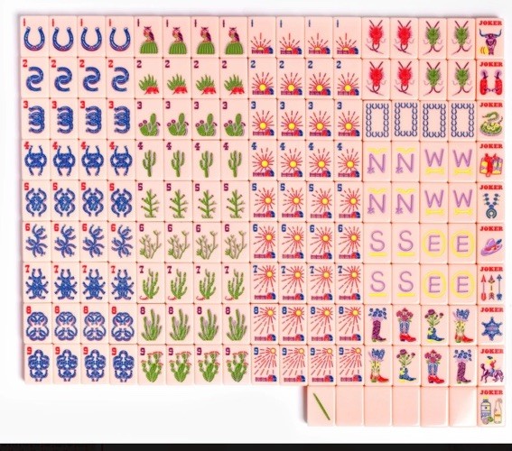 The Ranch Line Inspired American Mahjong Tiles, Dusty Rose Color