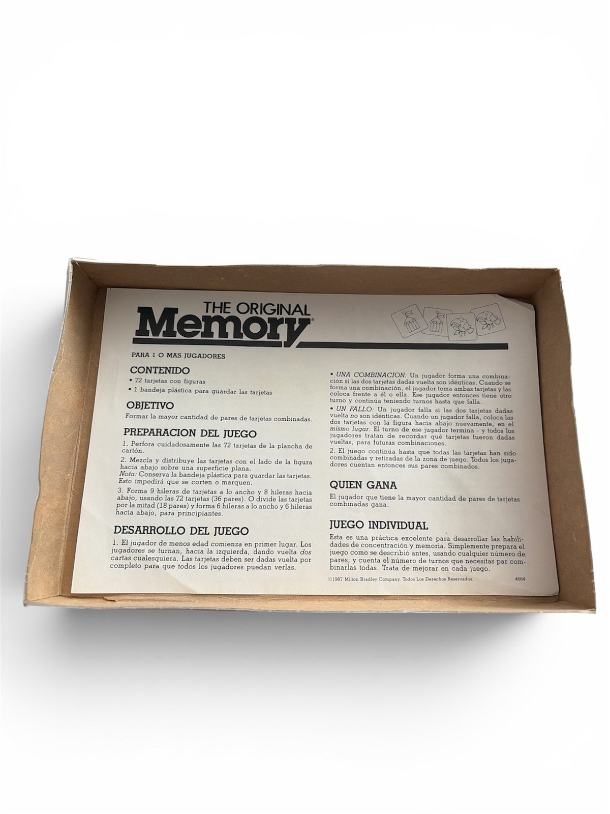 Vintage Milton Bradley 1986 The Original Memory Card Matching Game 4664 Vintage