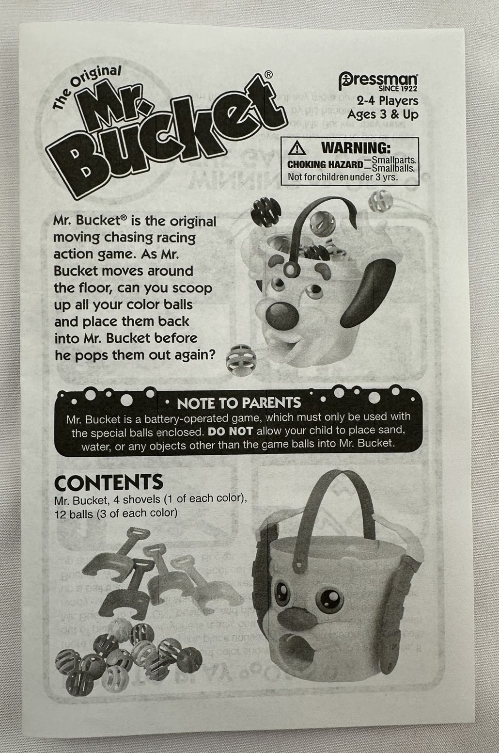 2018 Mr. Bucket Game by Pressman Complete/Works in Great Condition FREE SHIPPING