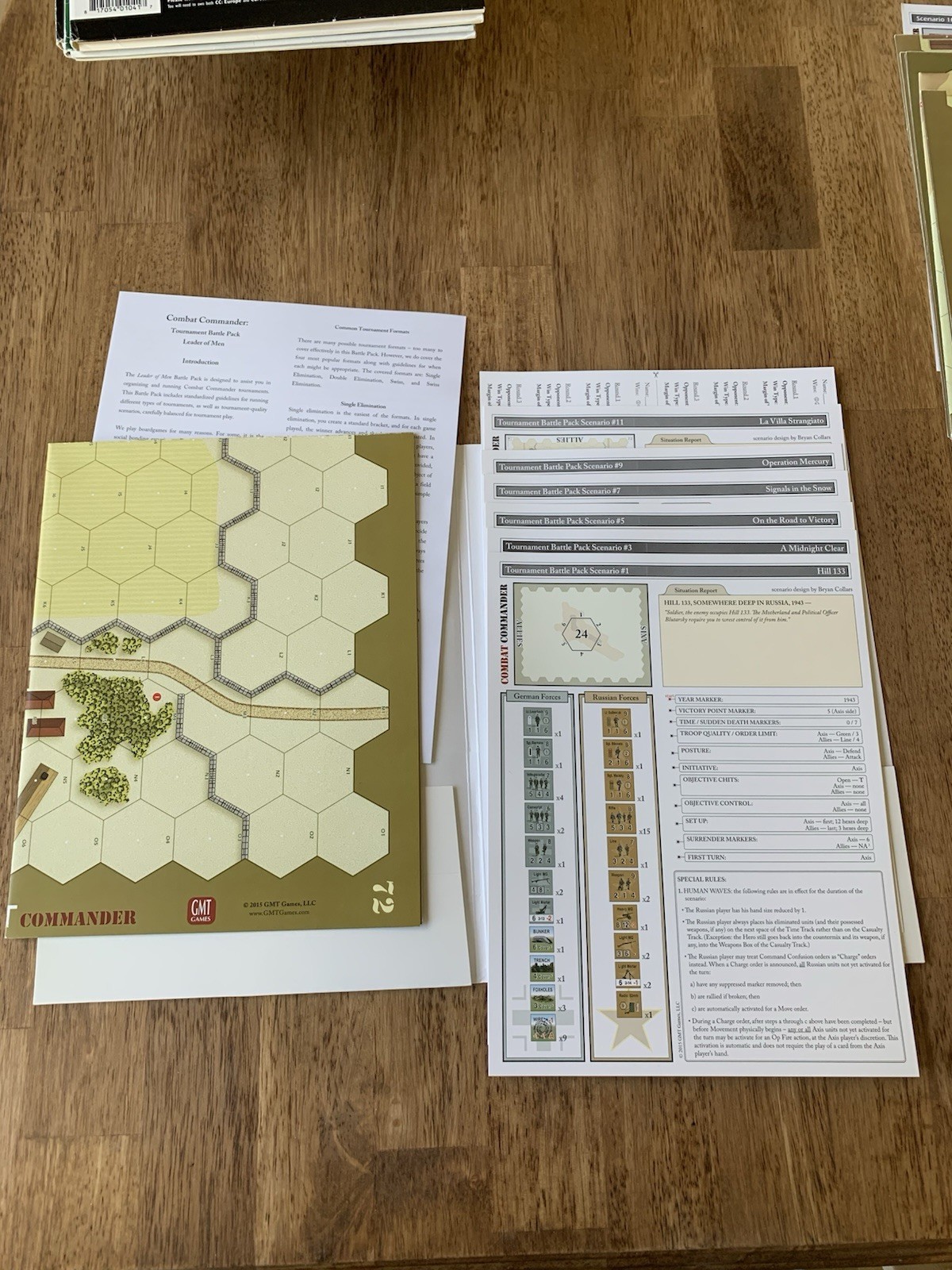 GMT Combat Commander GMT battle pack number 1-5, 7 Not sure complete Counters