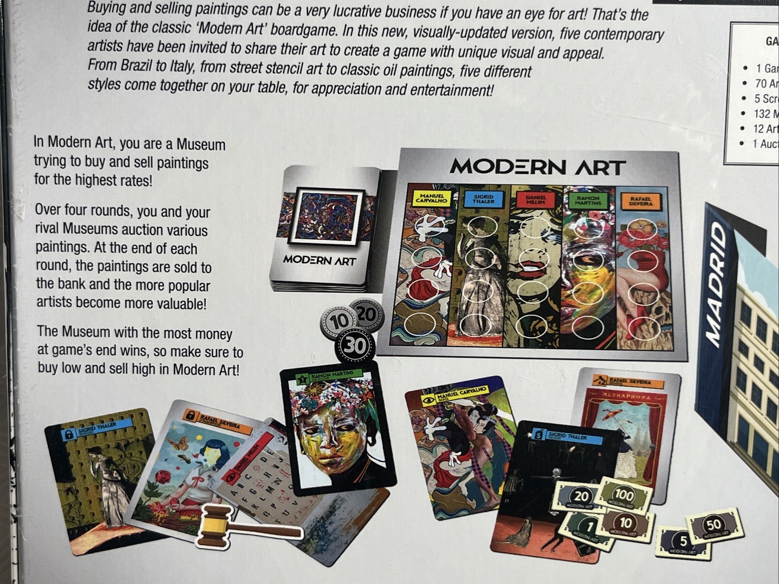 Modern Art By Reiner Knizia Board Game 2016 CMON Ages 14+ 3-5 Players Sealed