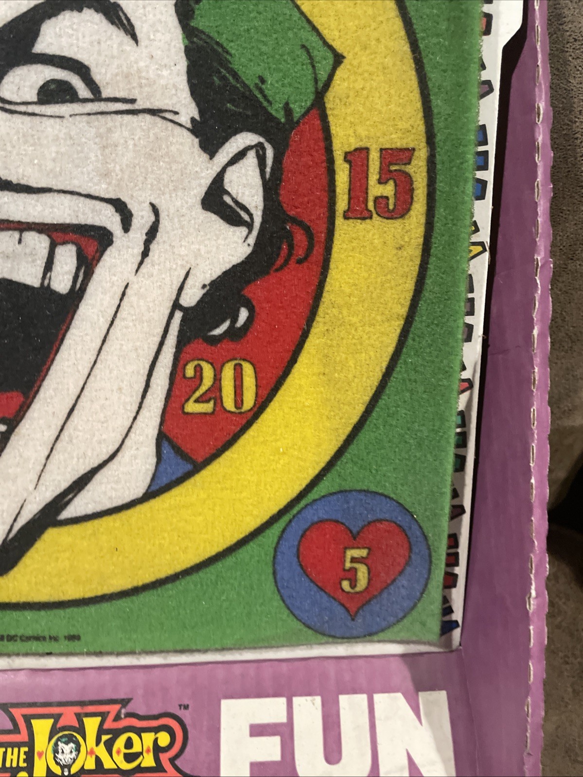 Vintage 1989 The Joker Fun Darts Game Spectra Star DC Comics 4501 Rare