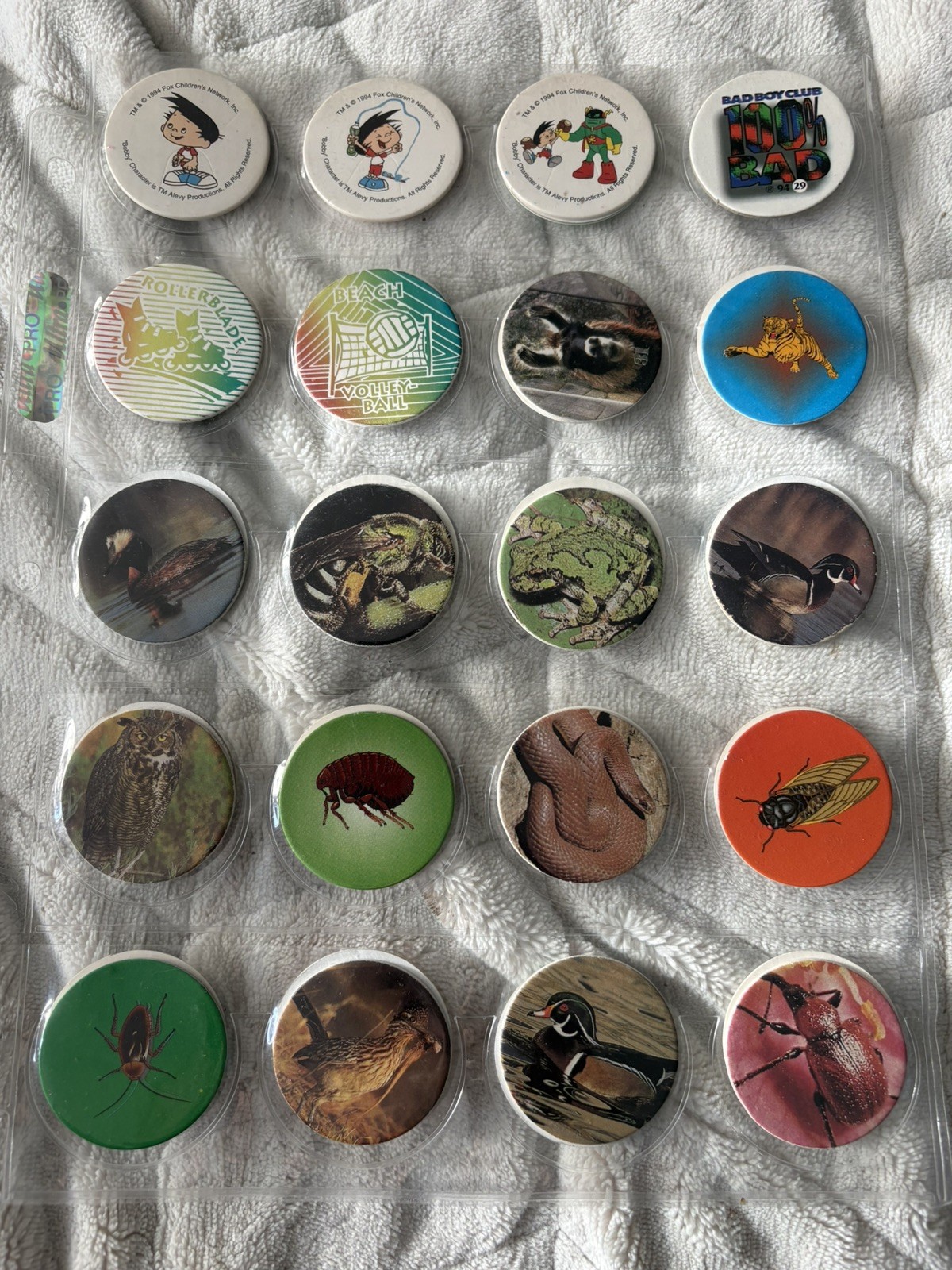 Big POG Assortment 196 Pogs Rare 8 Ball Blade Religious Paychadelic Poison