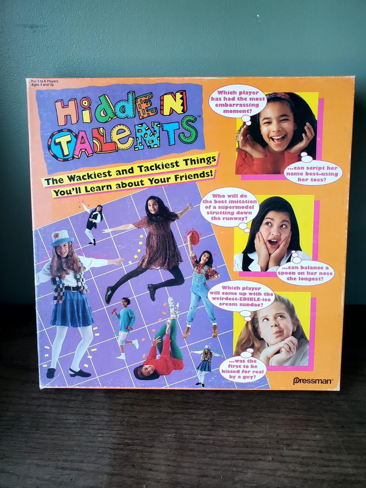 Hidden Talents Board Game 1994 Pressman Sleepover Teen Girl Party Game No timer