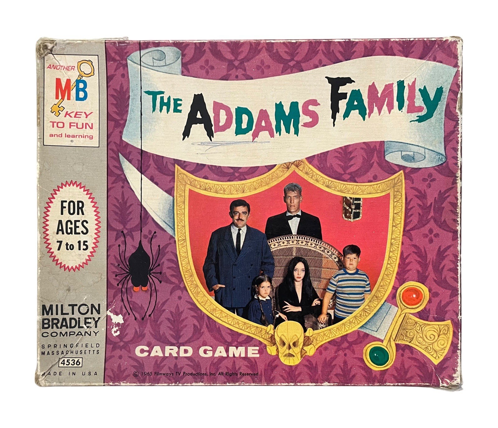 Vintage 1965 Addams Family Card Game M Bradley Complete Instructions Halloween