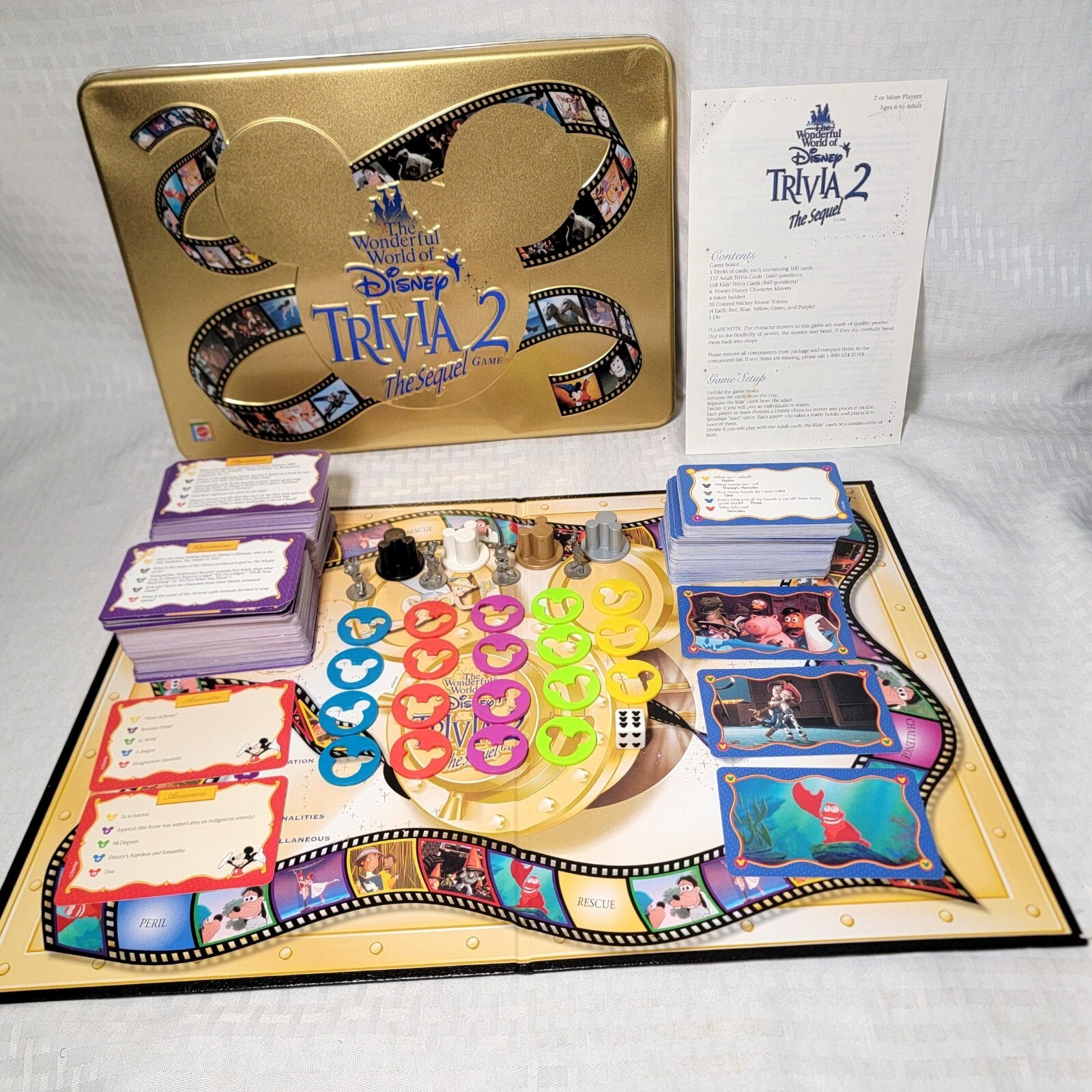 The Wonderful World of Disney, Trivia 2 The Sequel Game, Tin Box, 99.9% Complete