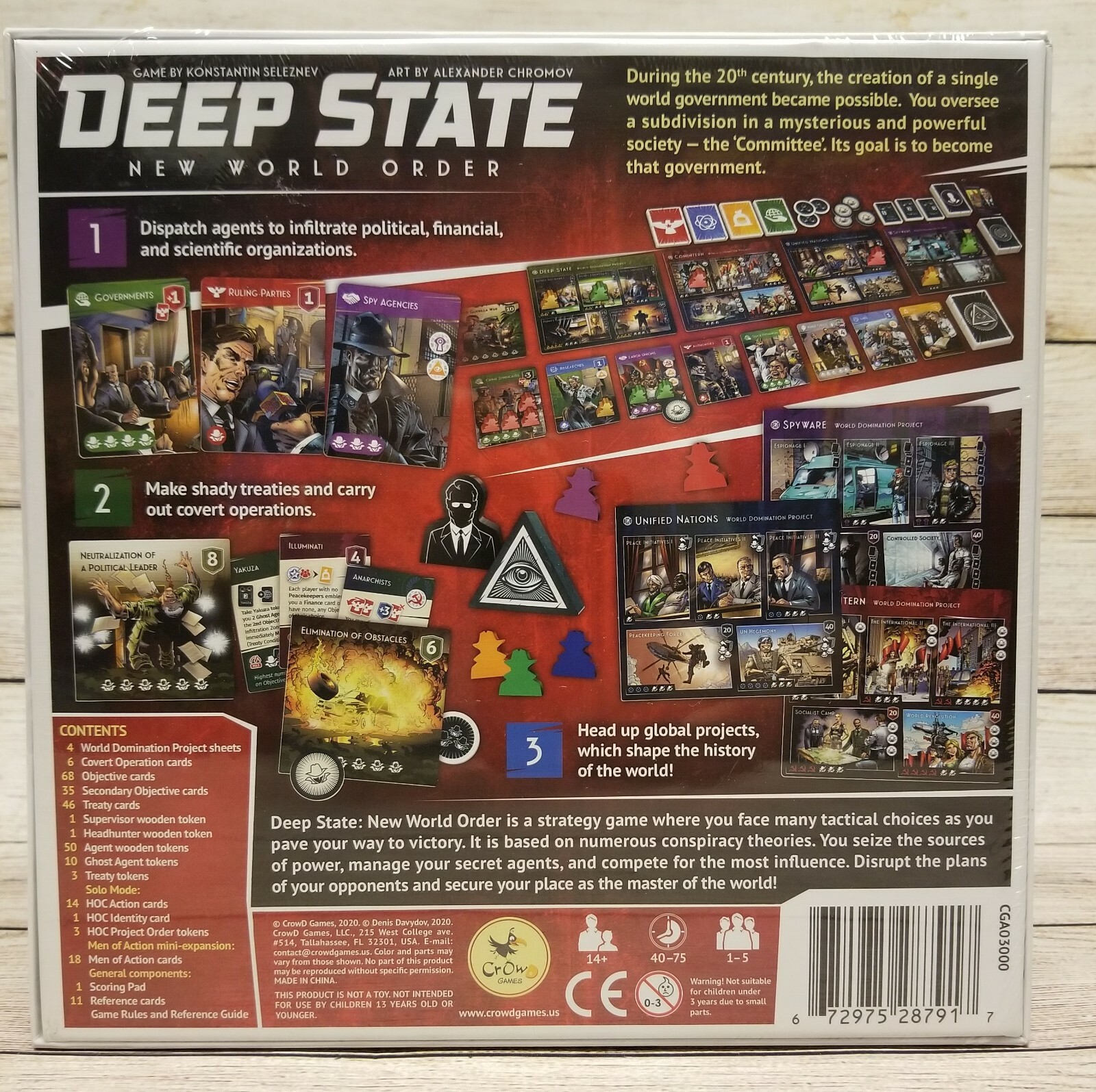 Deep State New World Order Kickstarter 2020 ALL-IN by CrowD Games SEALED