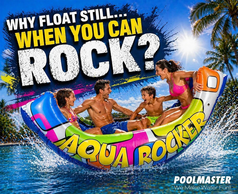 Inflatable Pool Float Rocker 88 x 52 in Blue Multi Poolmaster 86104 Aqua Adults