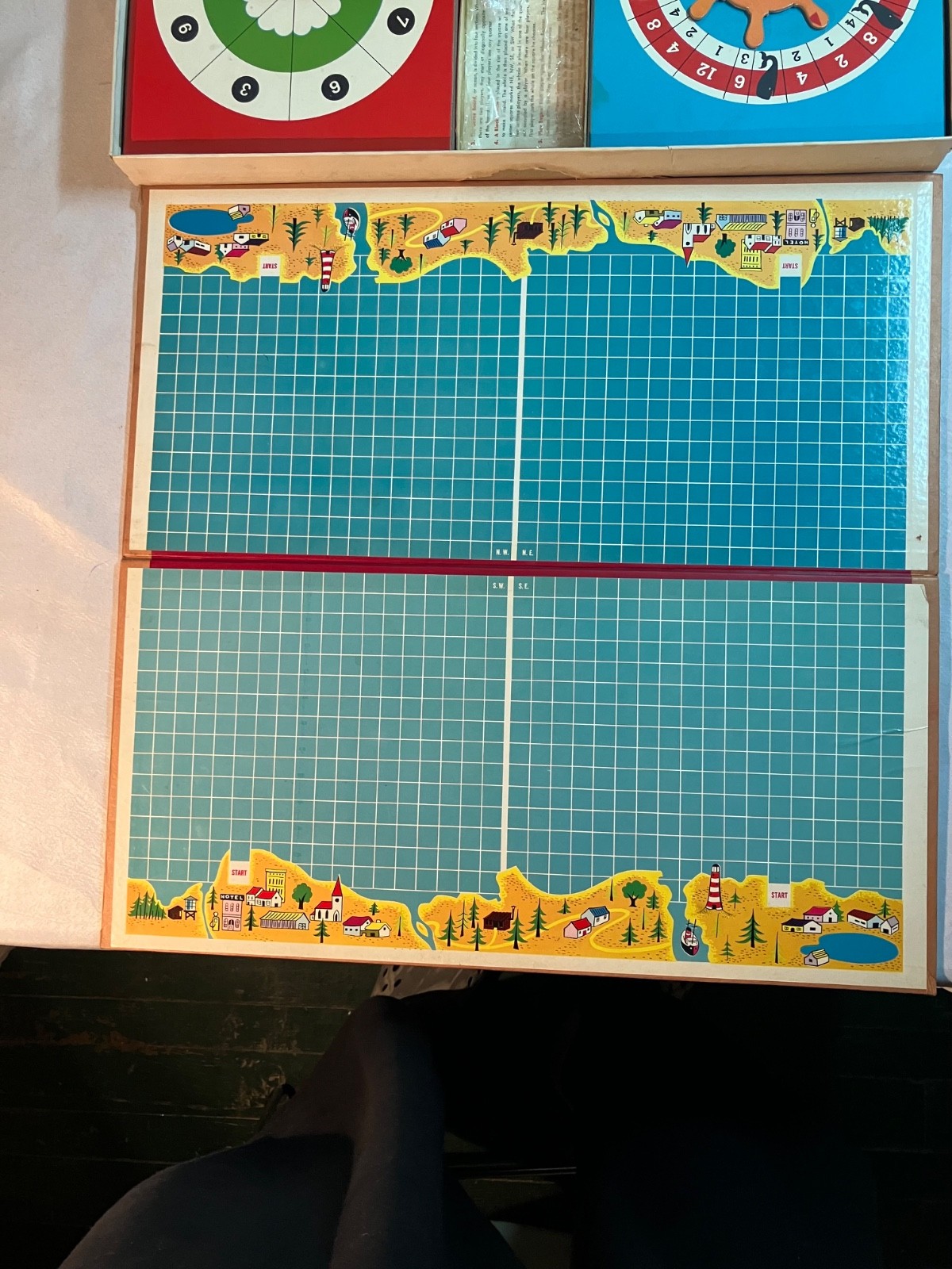 Vintage 1955 Gabriel Harpoon Board Game Complete Rare
