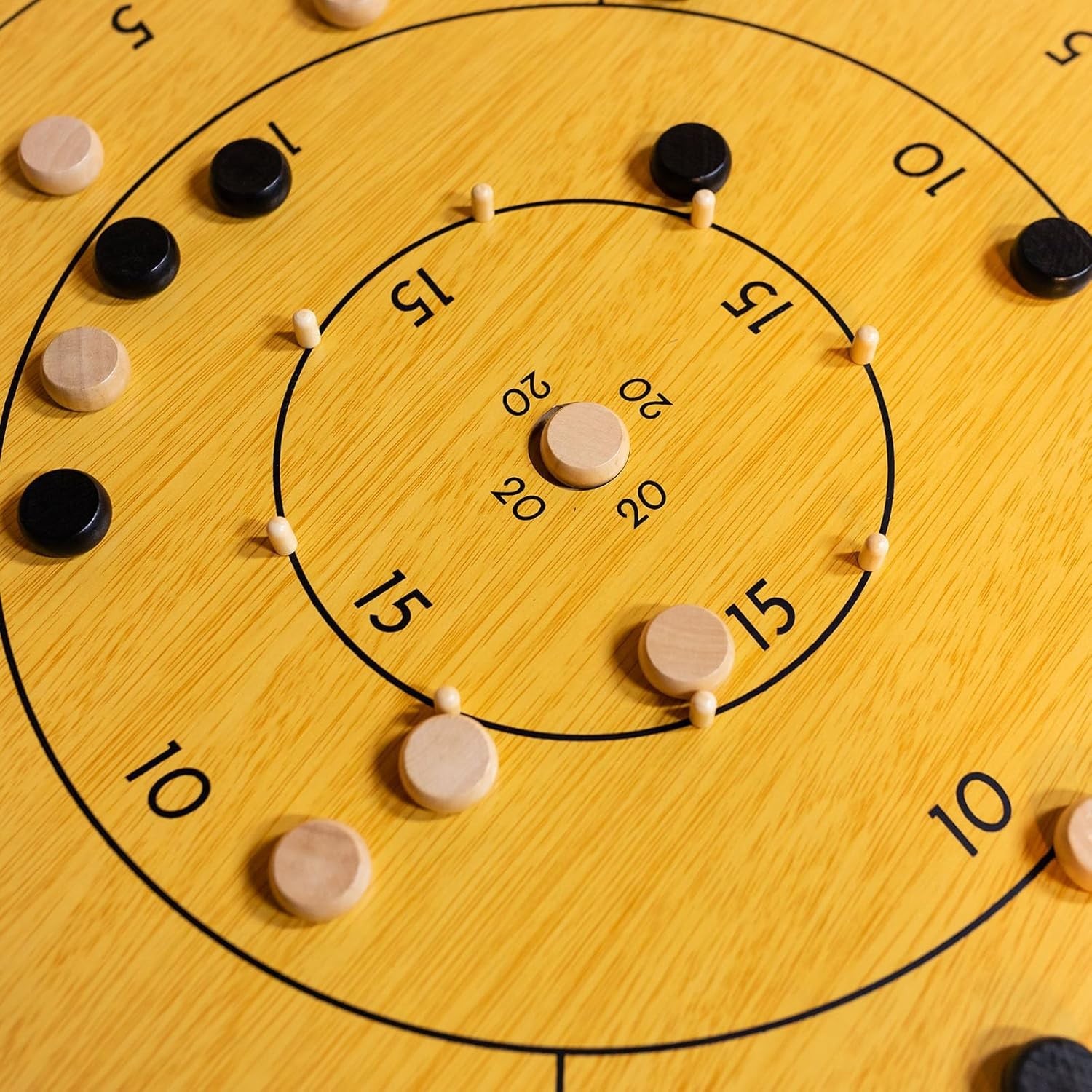 Deluxe 30 Inch Wooden Crokinole & Checkerboard – Ultimate Gaming Experience
