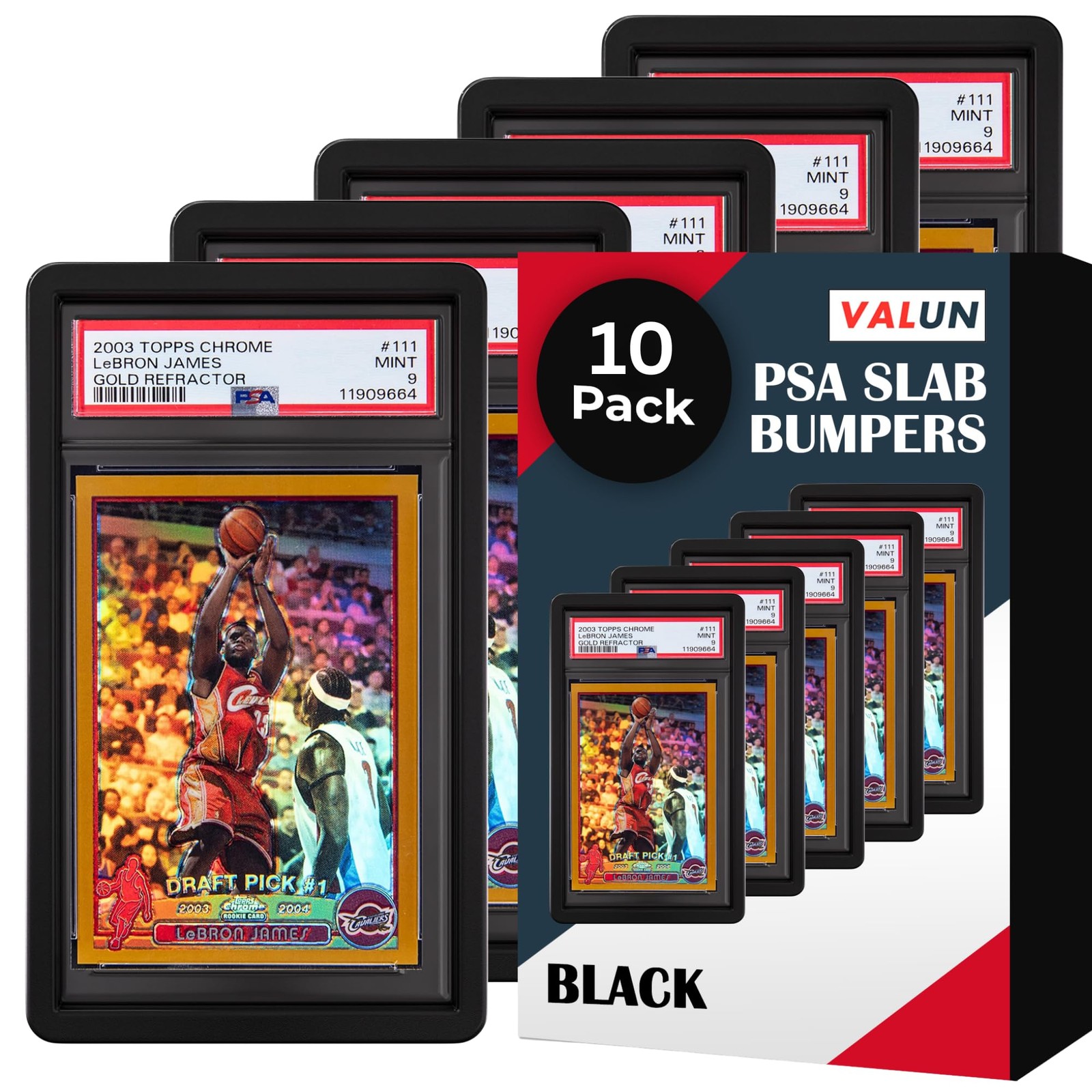 Slab Guards 10 Pack Black PSA CGC TAG Compatible Hard TPU Protector Fits Slabs