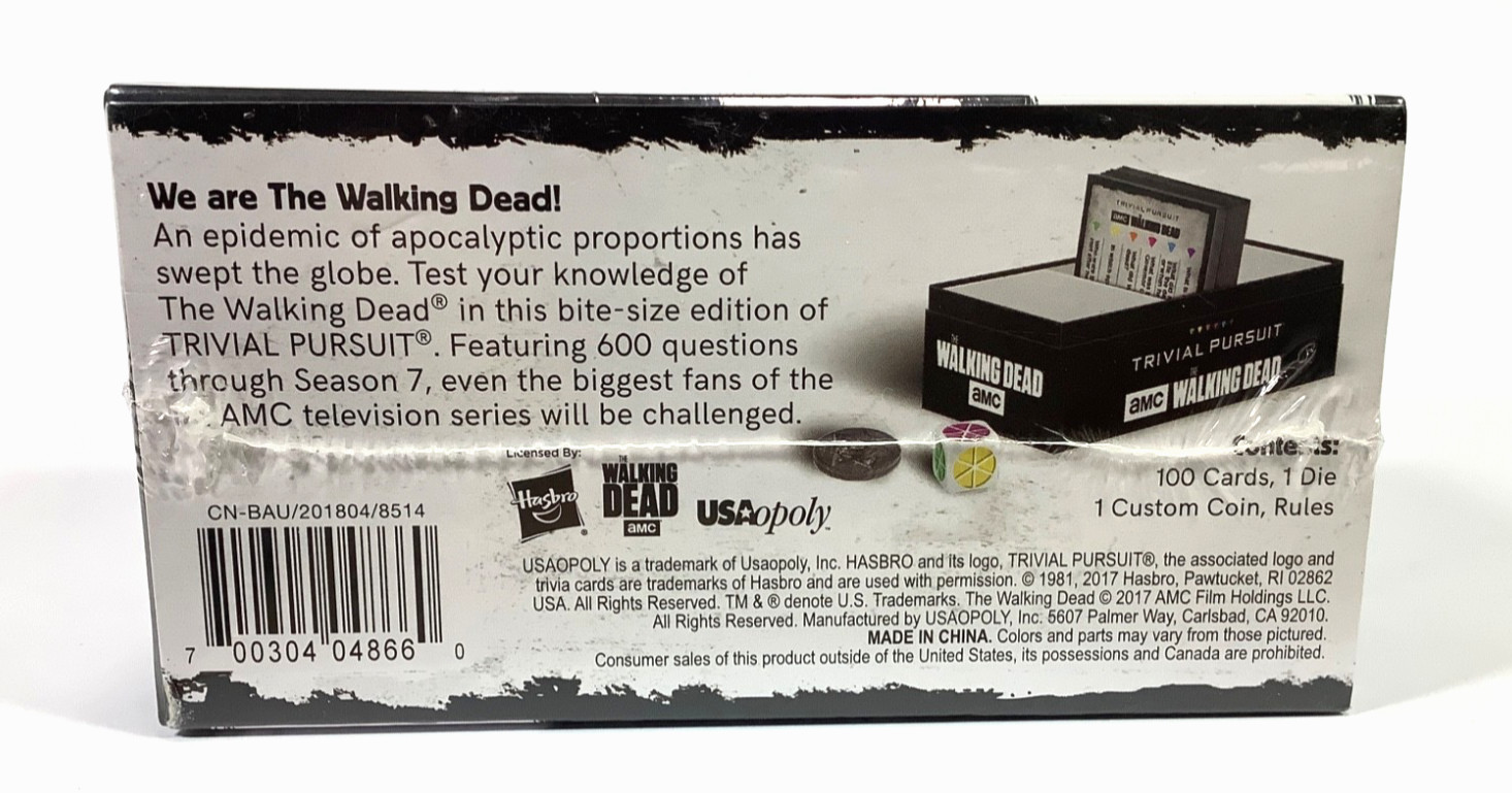 The Walking Dead: Trivial Pursuit Game 2017 AMC USAOPOLY New
