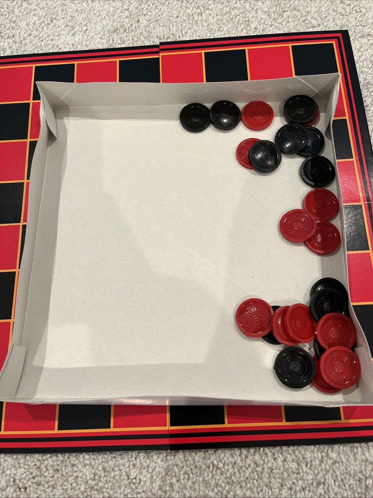 Checkers Board Game Set with 24 Pieces Classic Games