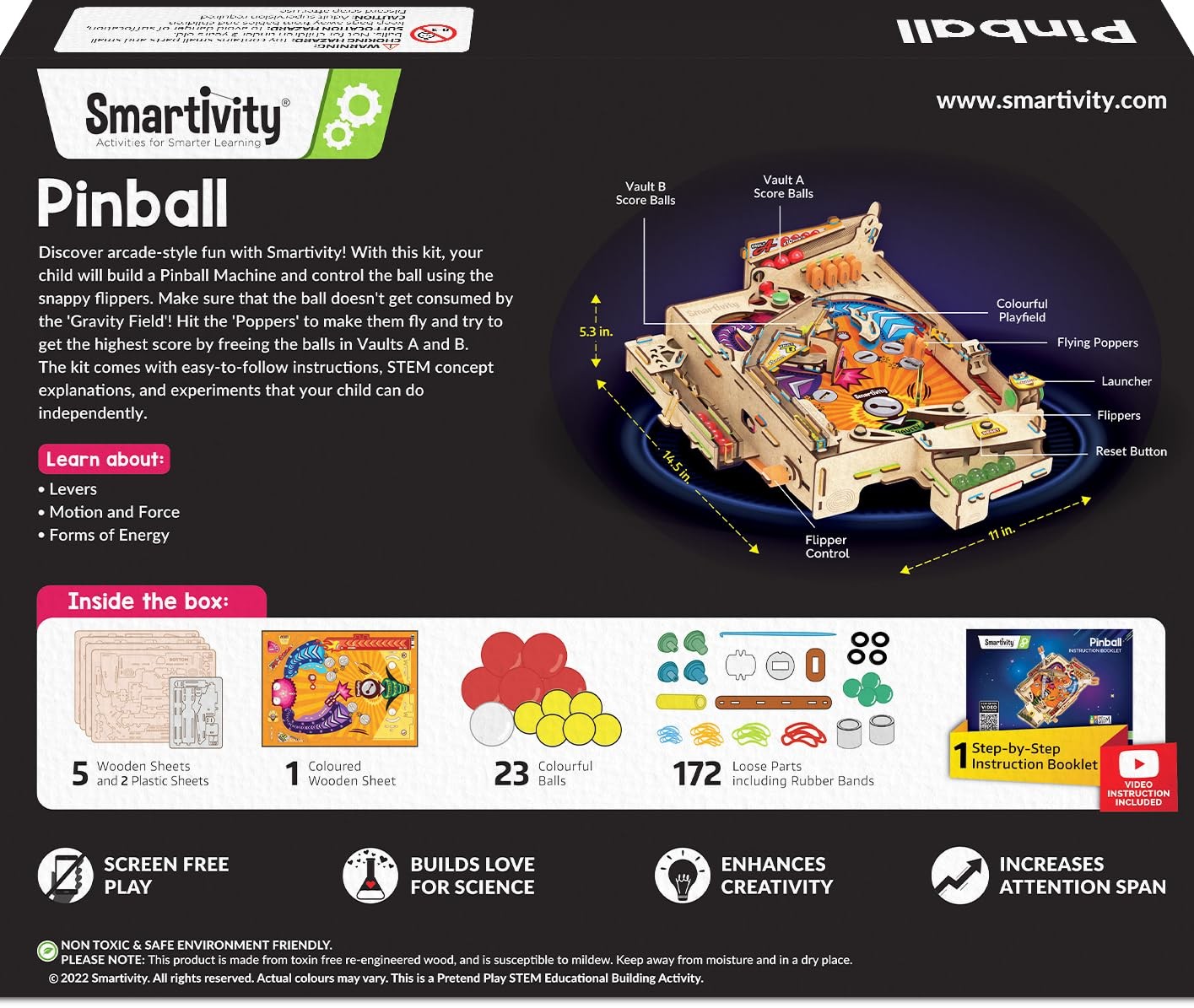 DIY Pinball Machine for Kids 8-14 Years Old | Global Award Winning Arcade Gam…