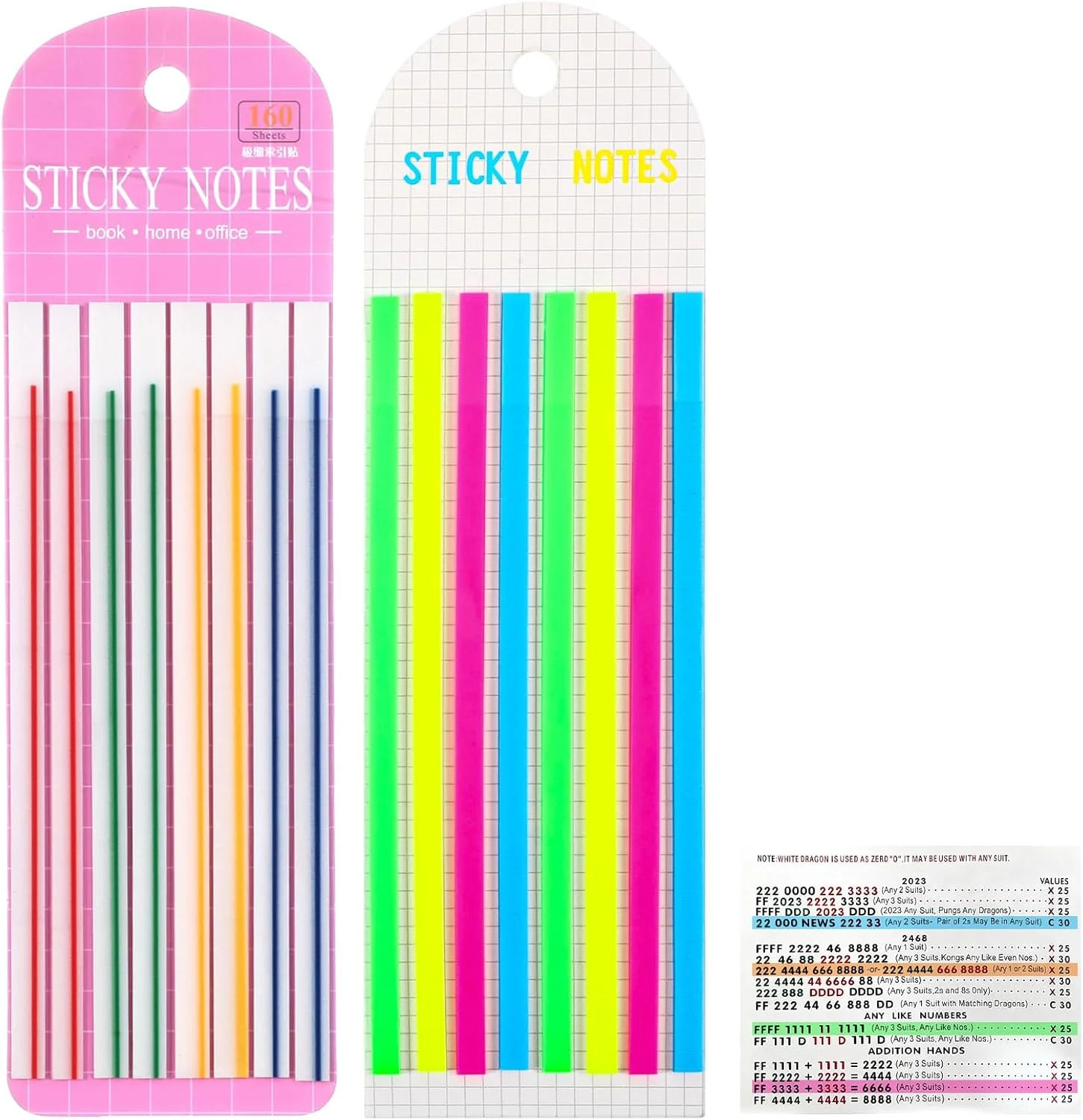 320Pcs Mahjong Card Line Finder Highlighter Tape Mahjong Line Highlighter Stripe