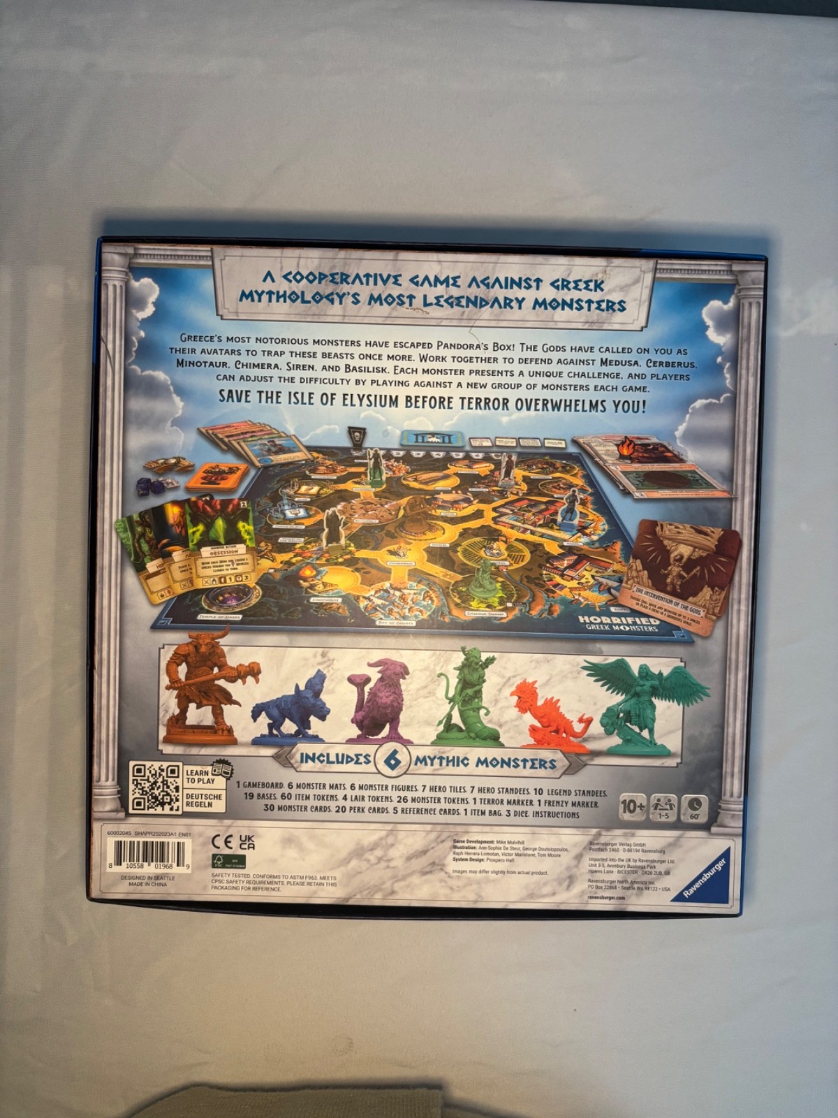 Ravensburger Horrified Greek Monsters Board Game 1-5 Players Ages 10+ Complete