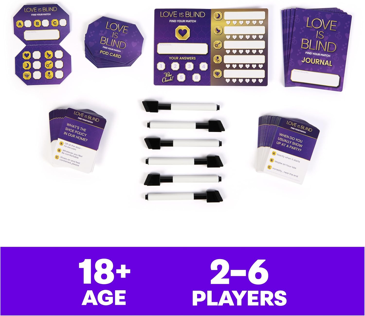 Love Is Blind Card Game for Couples Family Adults Party Game Date Night Fun Set+