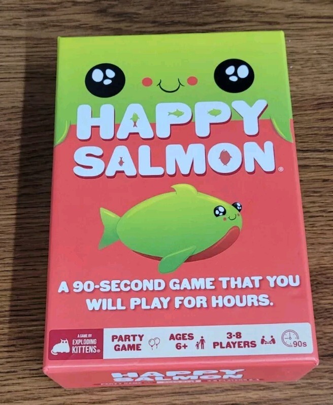 Happy Salmon – 3d printed box insert – ANY COLOR – Exploding Kittens- 3-8players