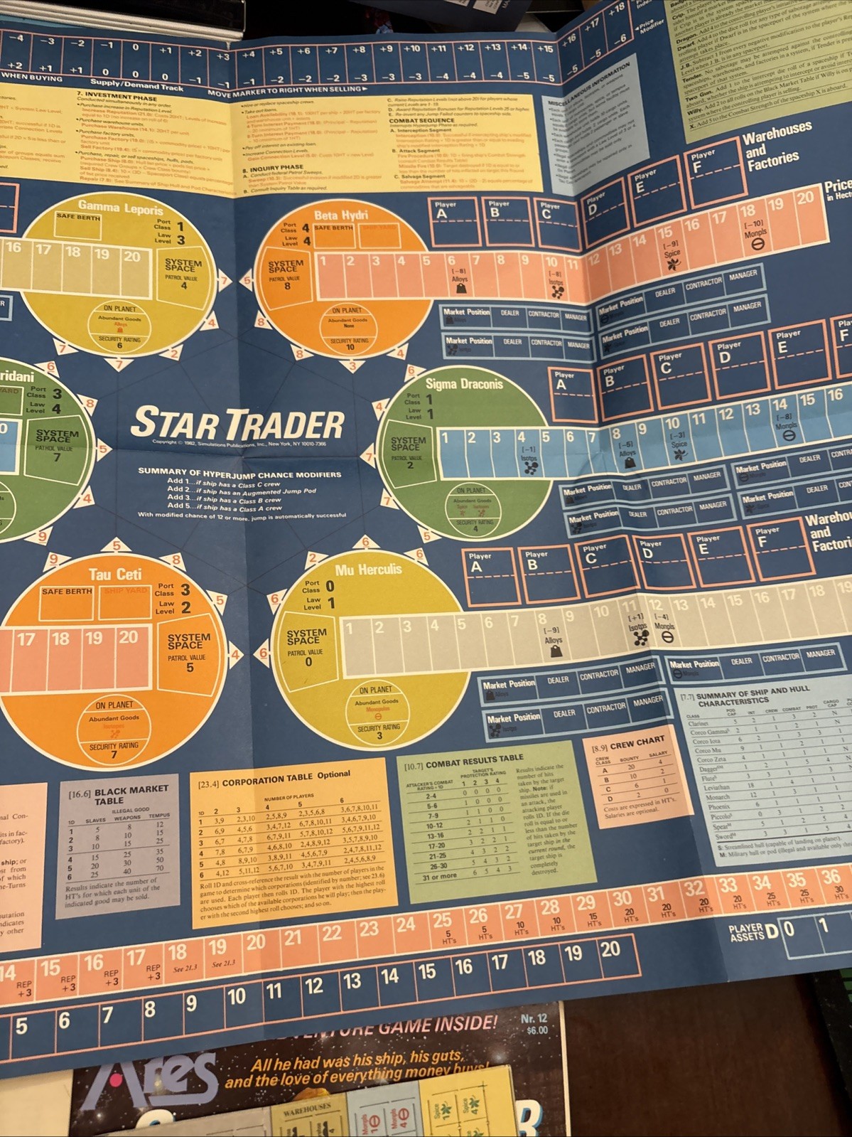 SPI Ares Magazine Nr. 12 Star Trader Game Unused Unpunched