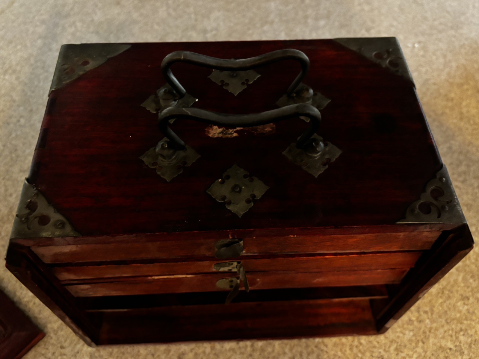 Vintage Mah jong Bamboo & Bone Dovetail 150 tiles See Pics has case