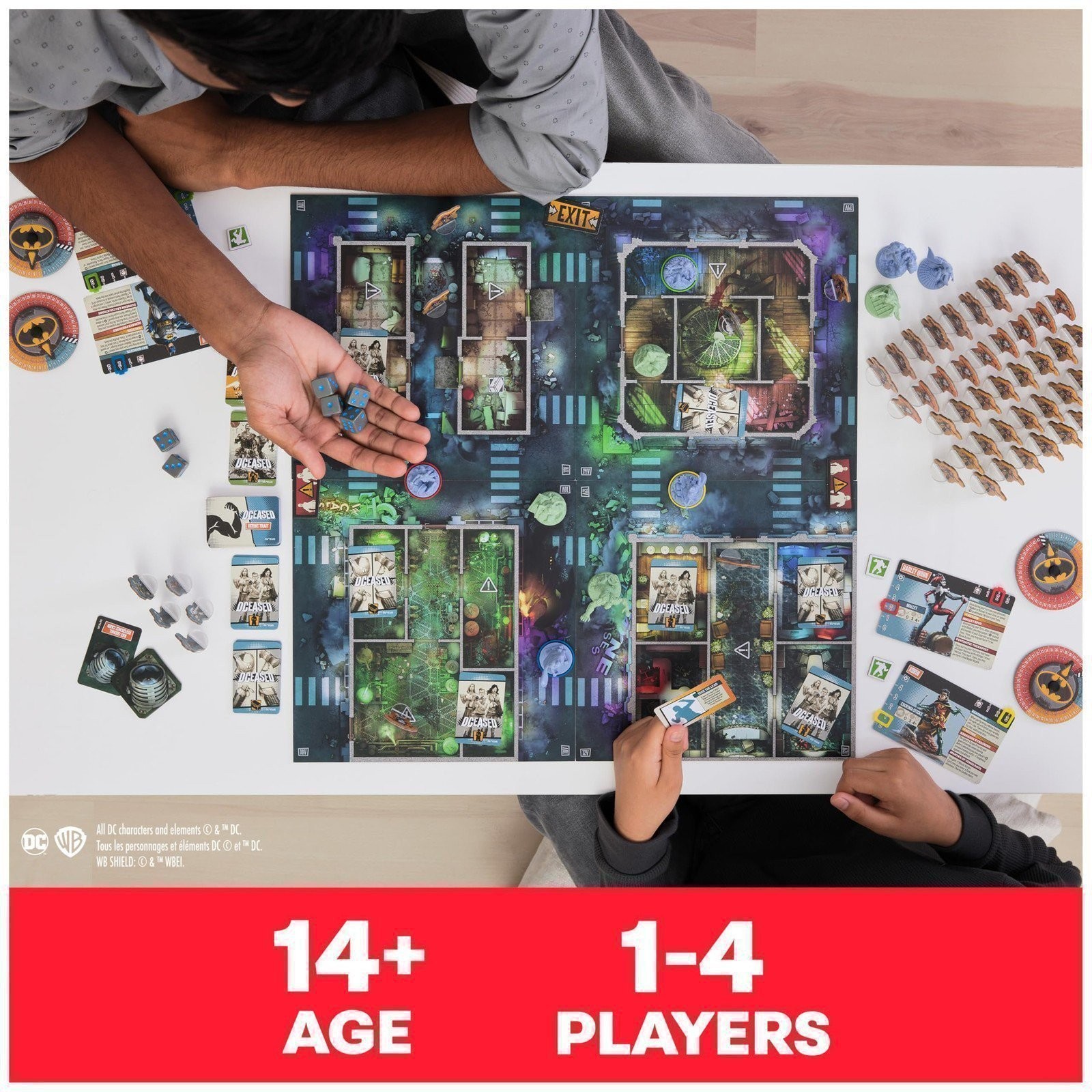 DCeased: Gotham City Outbreak Strategy Board Game with DC Comics Miniatures