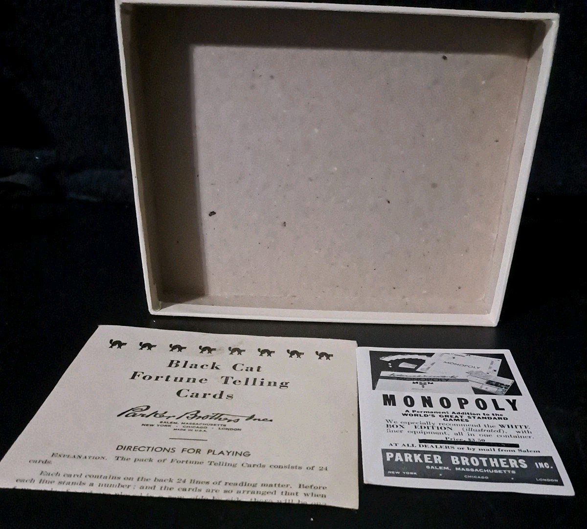 VINTAGE 1960’S PARKER BROTHERS BLACK CAT FORTUNE TELLING GAME COMPLETE