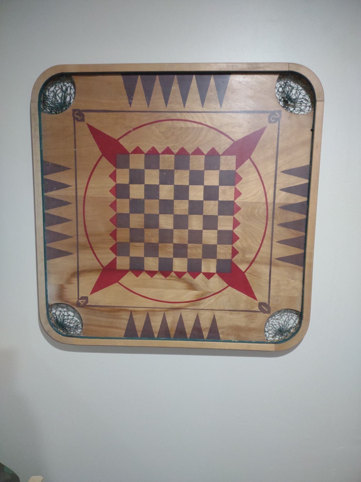 Vintage Carrom Board Game Used Board Only Made In USA