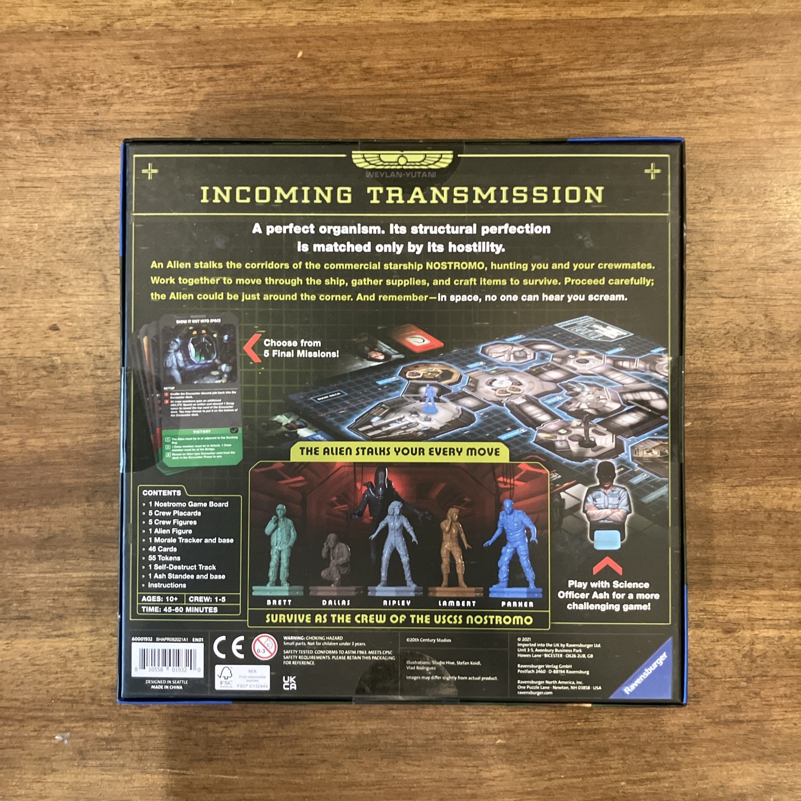 New Old Stock – Alien Fate of the Nostromo Board Game Ravensburger 5 Missions