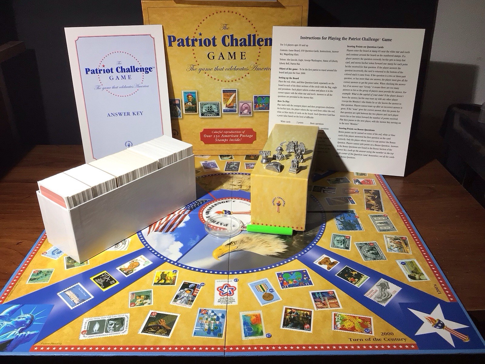 Patriot Challenge Game Board Game 2003 Complete Educational American History