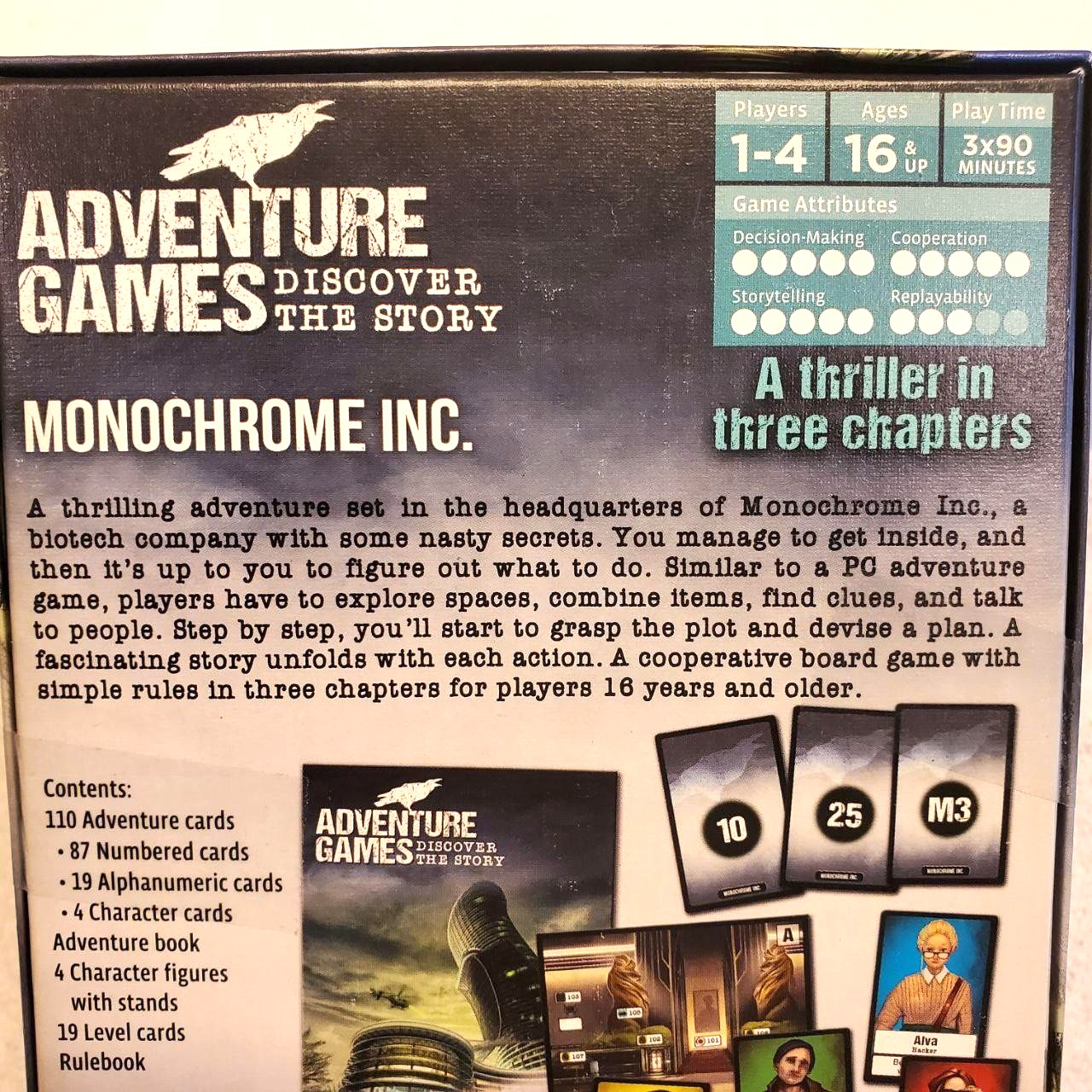 Adventure Games Monochrome Inc Board Game Kosmos 1-4 Players 16+ Coop Story
