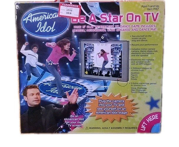 American Idol “Be A Star On TV” Plug & Play Interactive Rare TV Dance Game 2008
